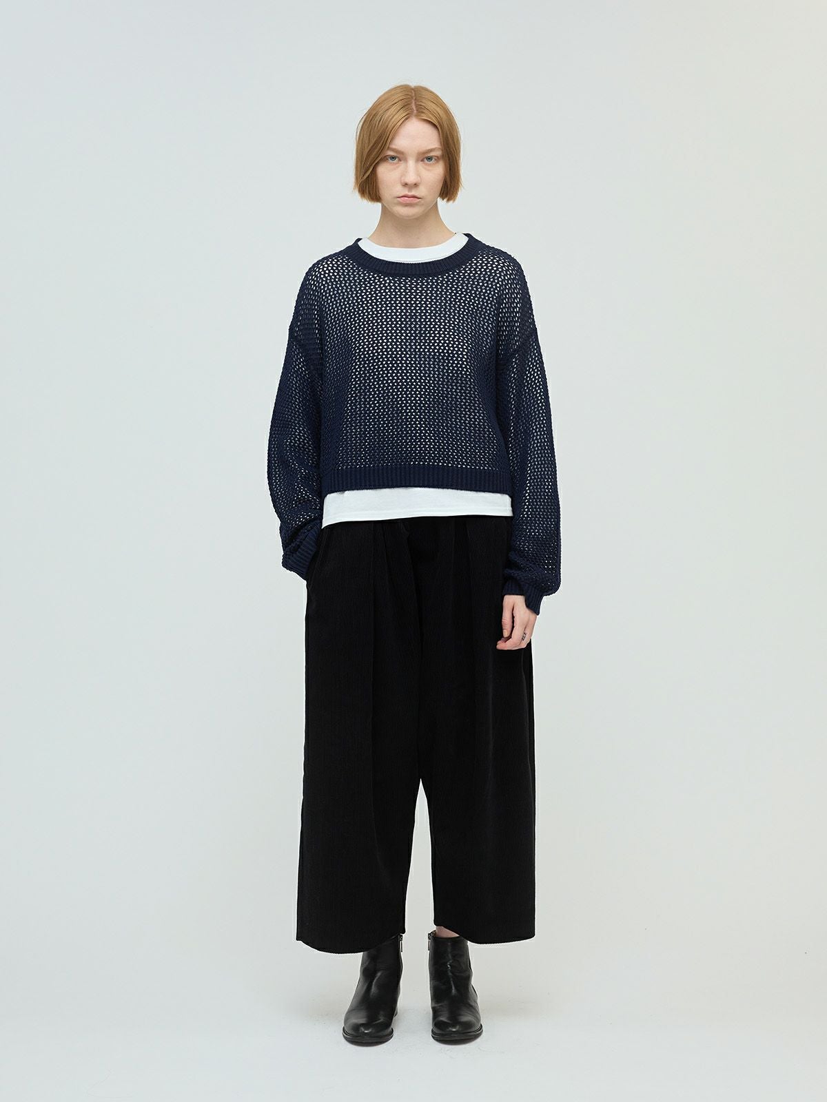 mizuiro ind メッシュクルーネックプルオーバー｜ MARcourt ONLINE