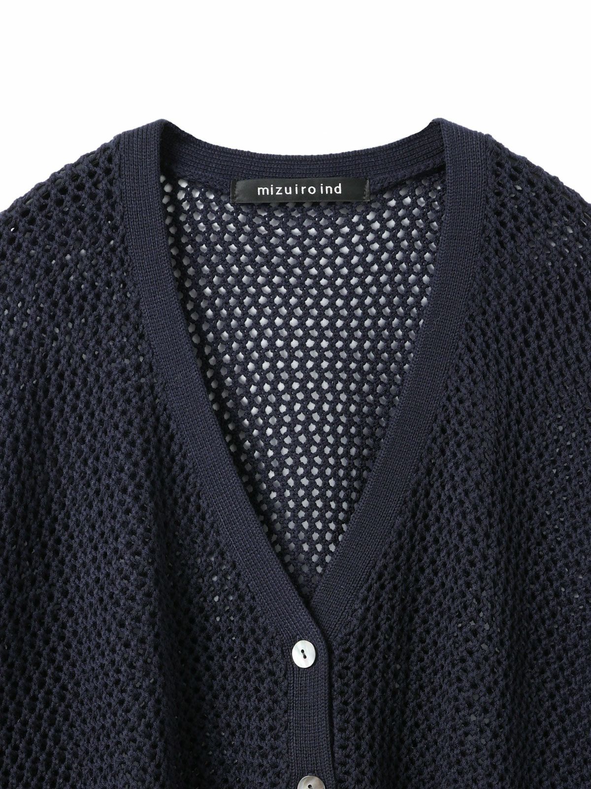 mizuiro ind メッシュVネックカーディガン｜ MARcourt ONLINE STORE
