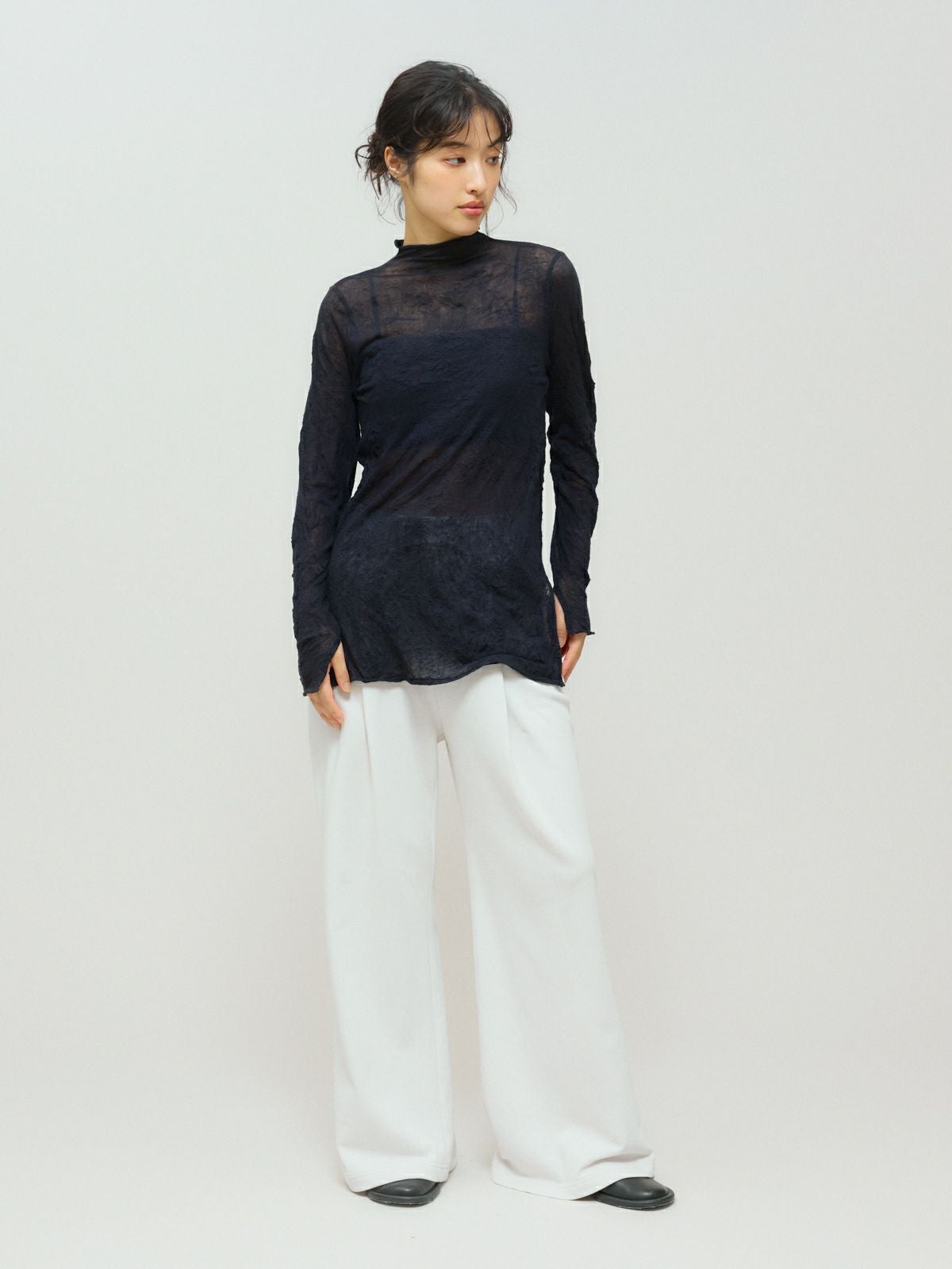 MIDIUMISOLID for Ladies シアーハイネックインナー｜ MARcourt ONLINE
