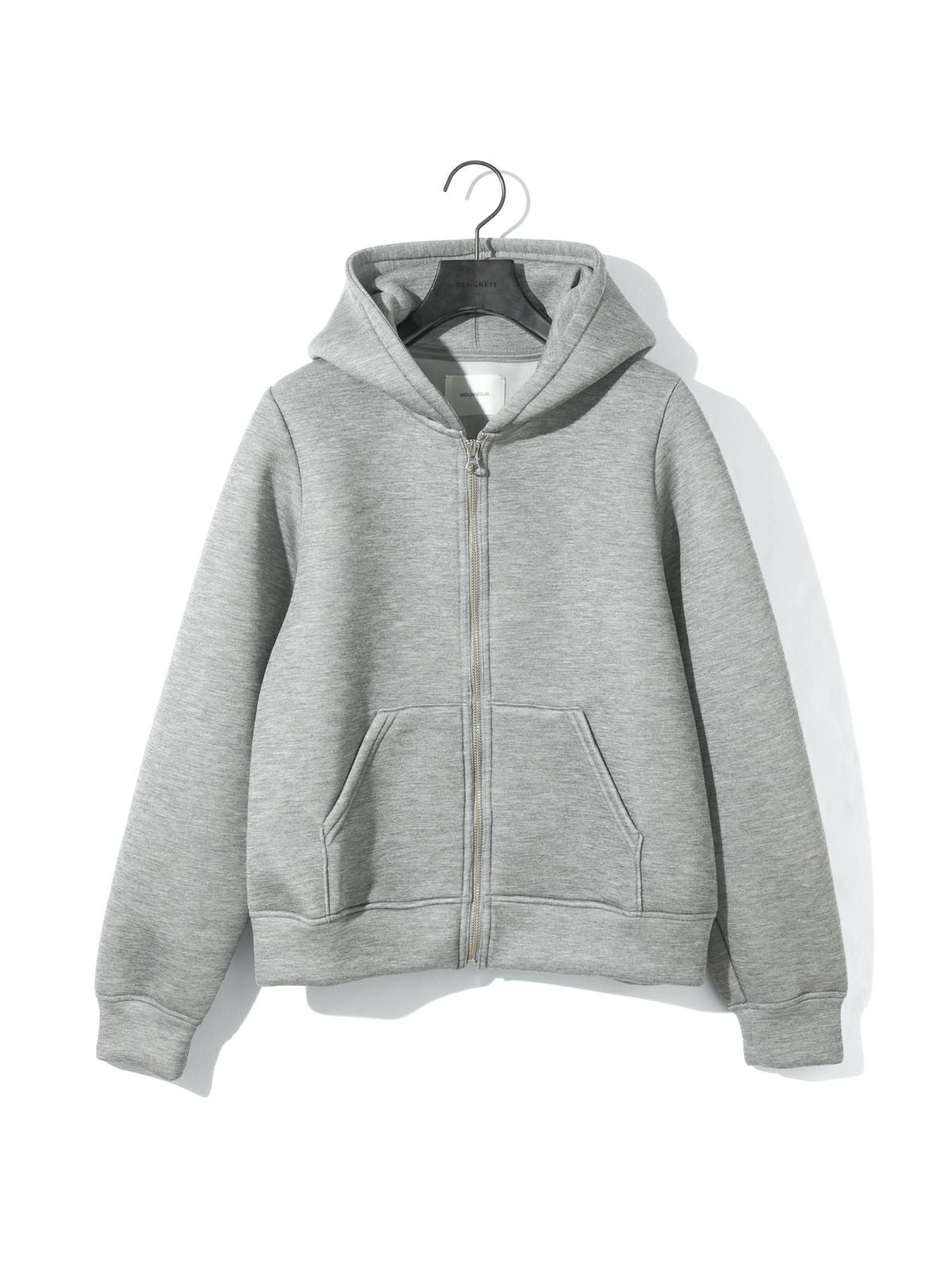 MIDIUMISOLID for Ladies シアーダブルニットジップパーカー