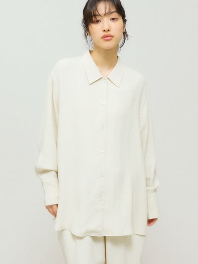 MIDIUMISOLID for Ladies リラックスジャカードシャツ｜ MARcourt 