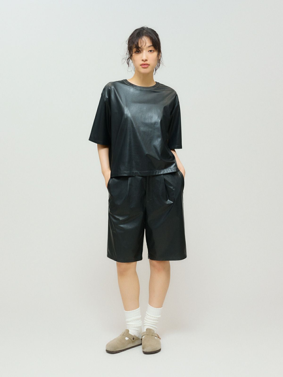 MIDIUMISOLID for Ladies シンセティックレザートップス[A]｜ MARcourt