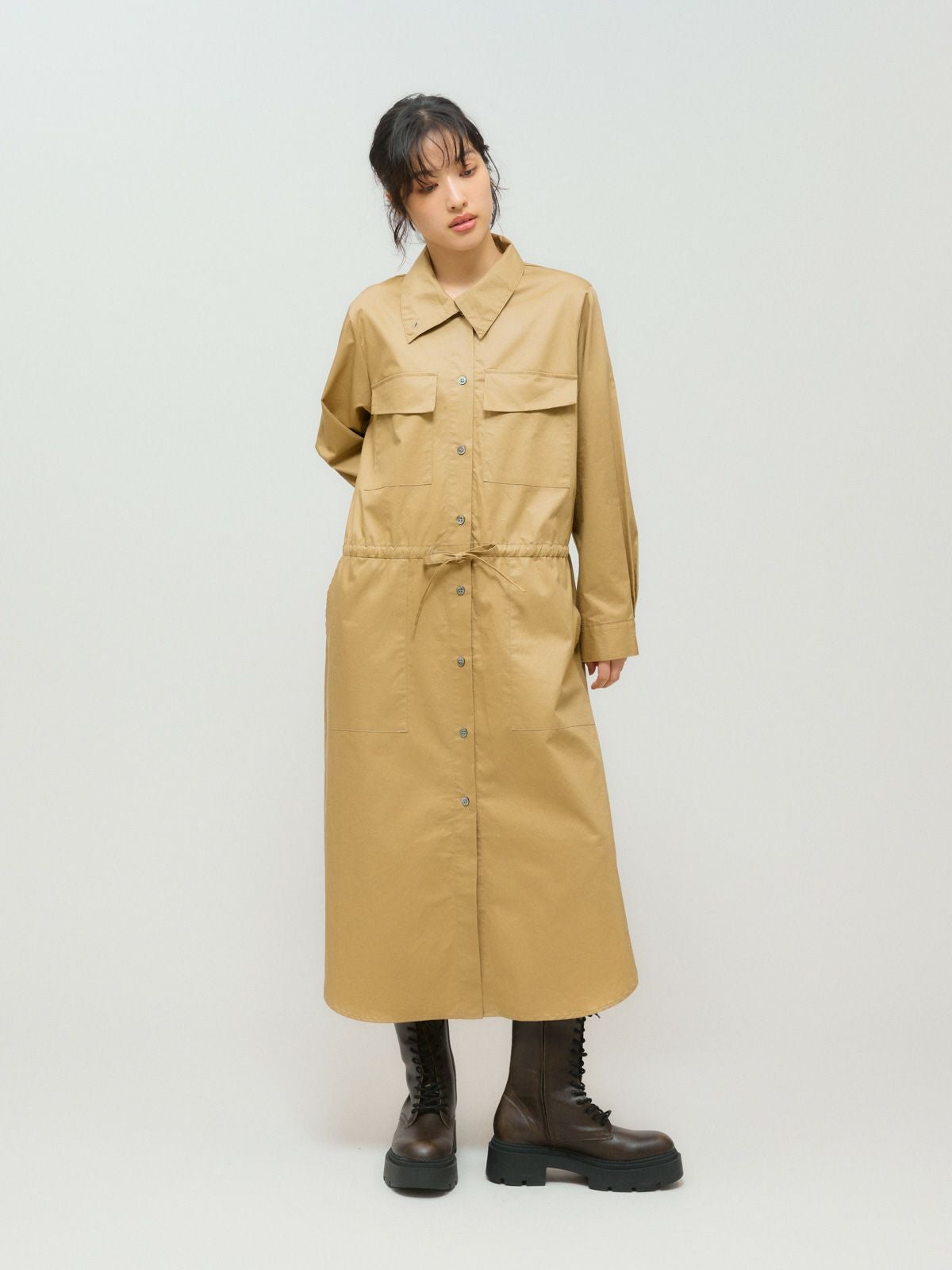MIDIUMISOLID for Ladies ワークシャツワンピース｜ MARcourt ONLINE