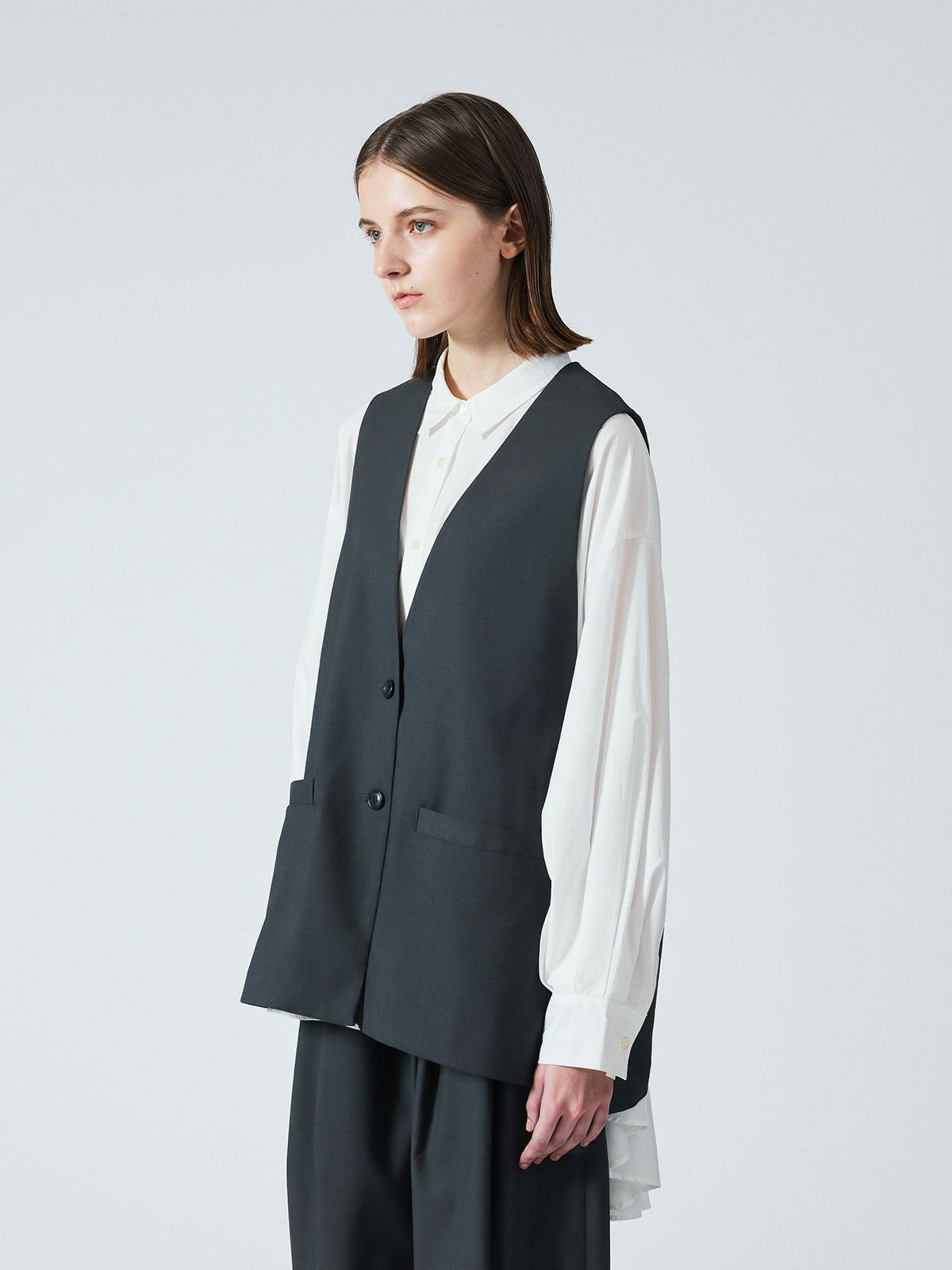 mizuiro ind ディープVネックワイドベスト｜ MARcourt ONLINE STORE