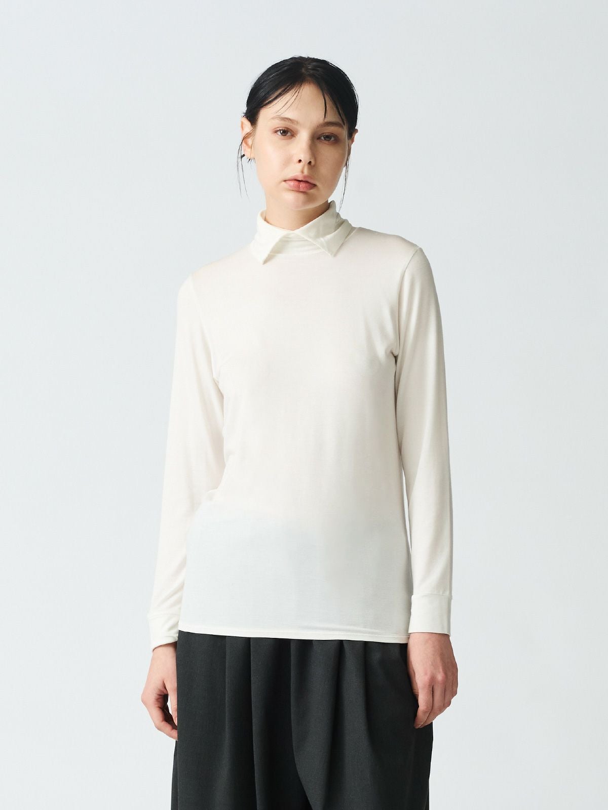 mizuiro ind シャツカラーハイネックプルオーバー｜ MARcourt ONLINE