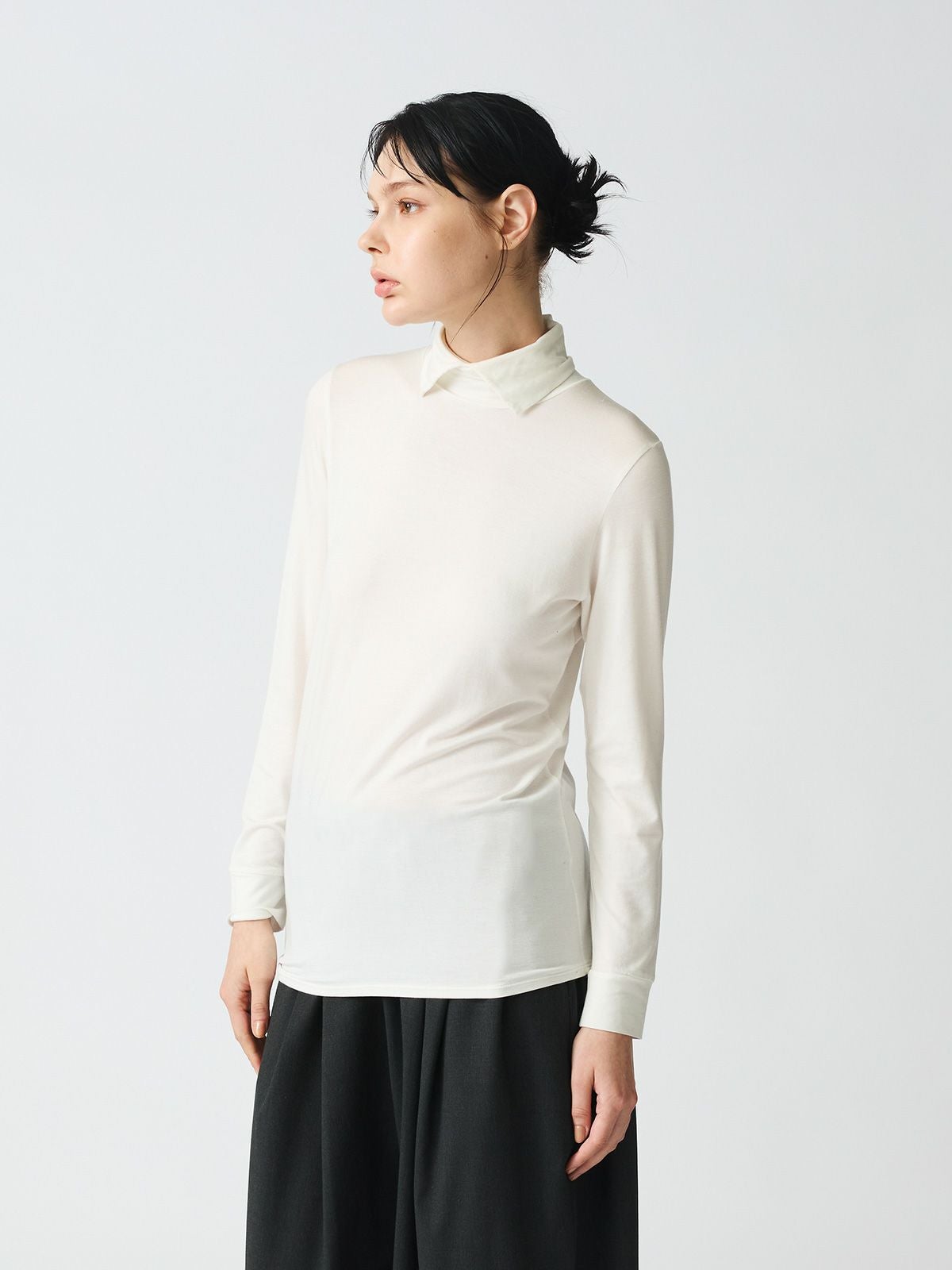 mizuiro ind シャツカラーハイネックプルオーバー｜ MARcourt ONLINE