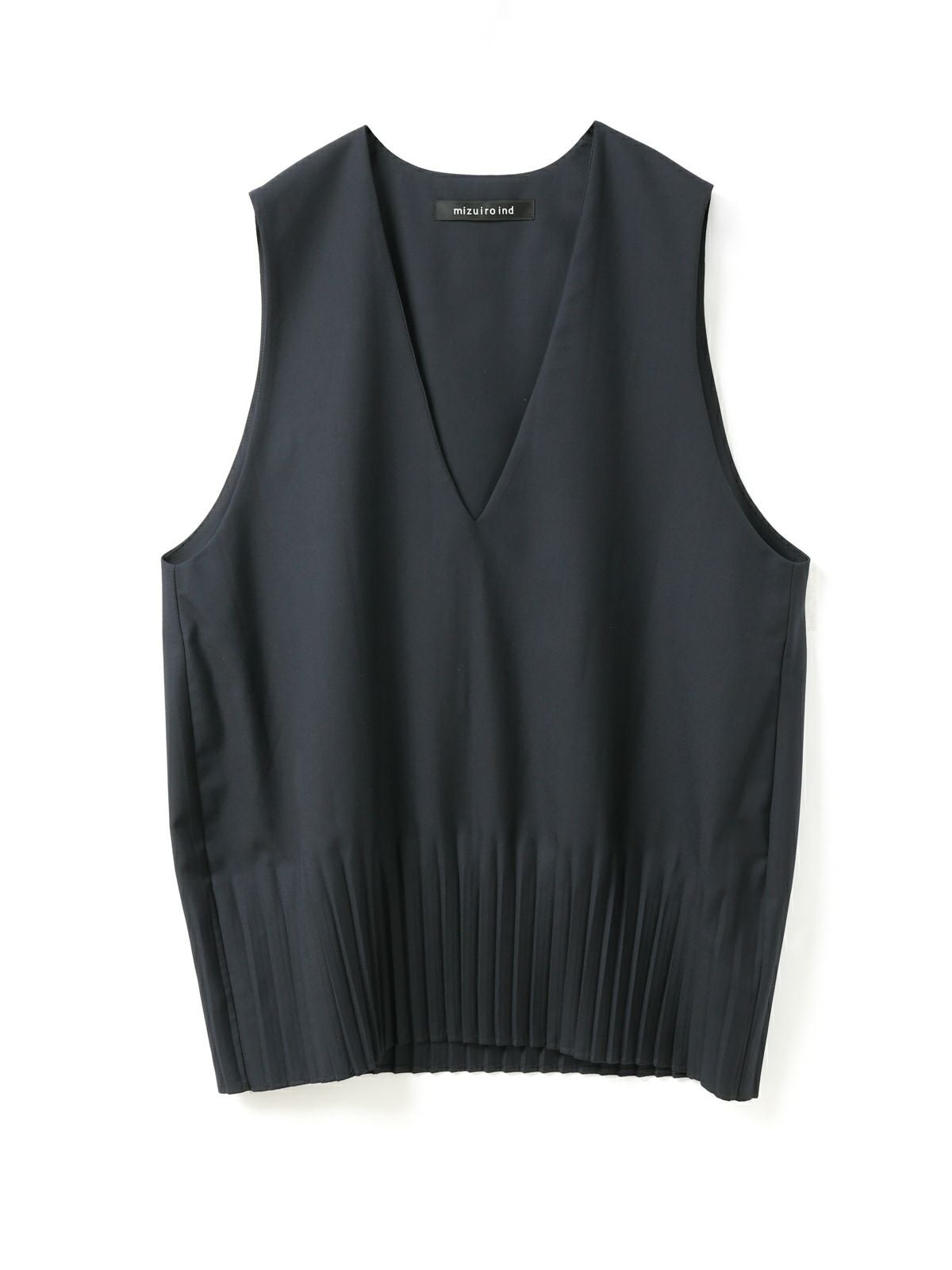 mizuiro ind プリーツヘムVネックベスト｜ MARcourt ONLINE STORE
