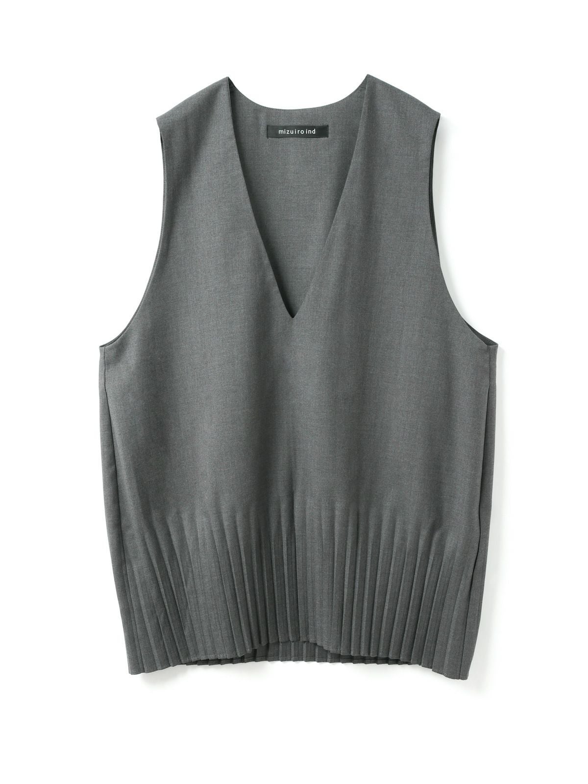 mizuiro ind プリーツヘムVネックベスト｜ MARcourt ONLINE STORE