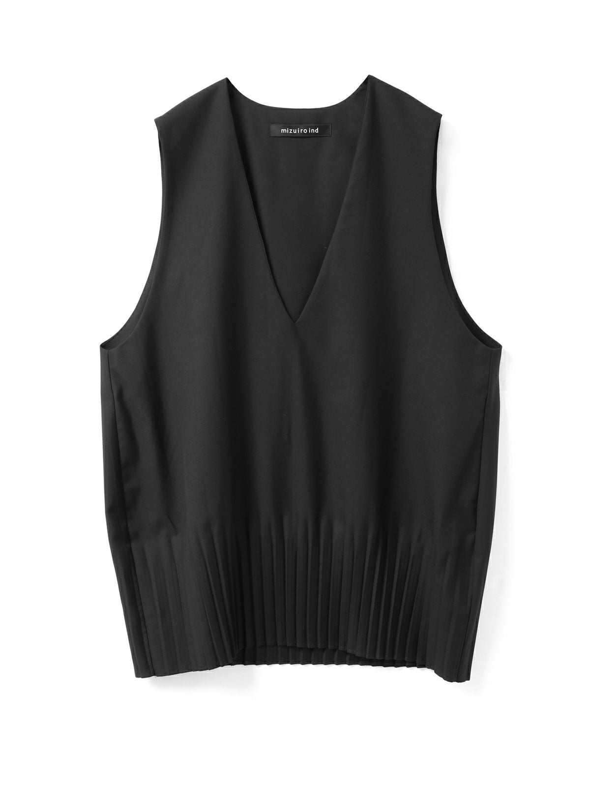 mizuiro ind プリーツヘムVネックベスト｜ MARcourt ONLINE STORE