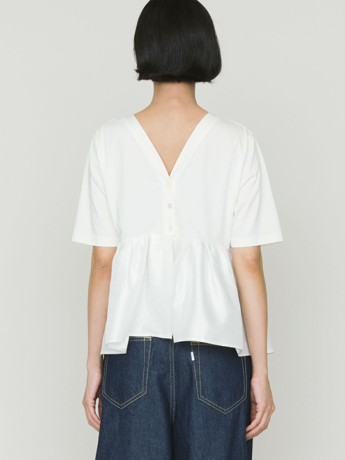 MIDIUMISOLID for Ladies ウーブン スイッチング 2way ペプラム