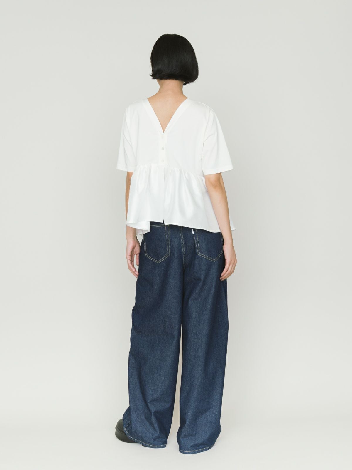 MIDIUMISOLID for Ladies ウーブン スイッチング 2way ペプラム