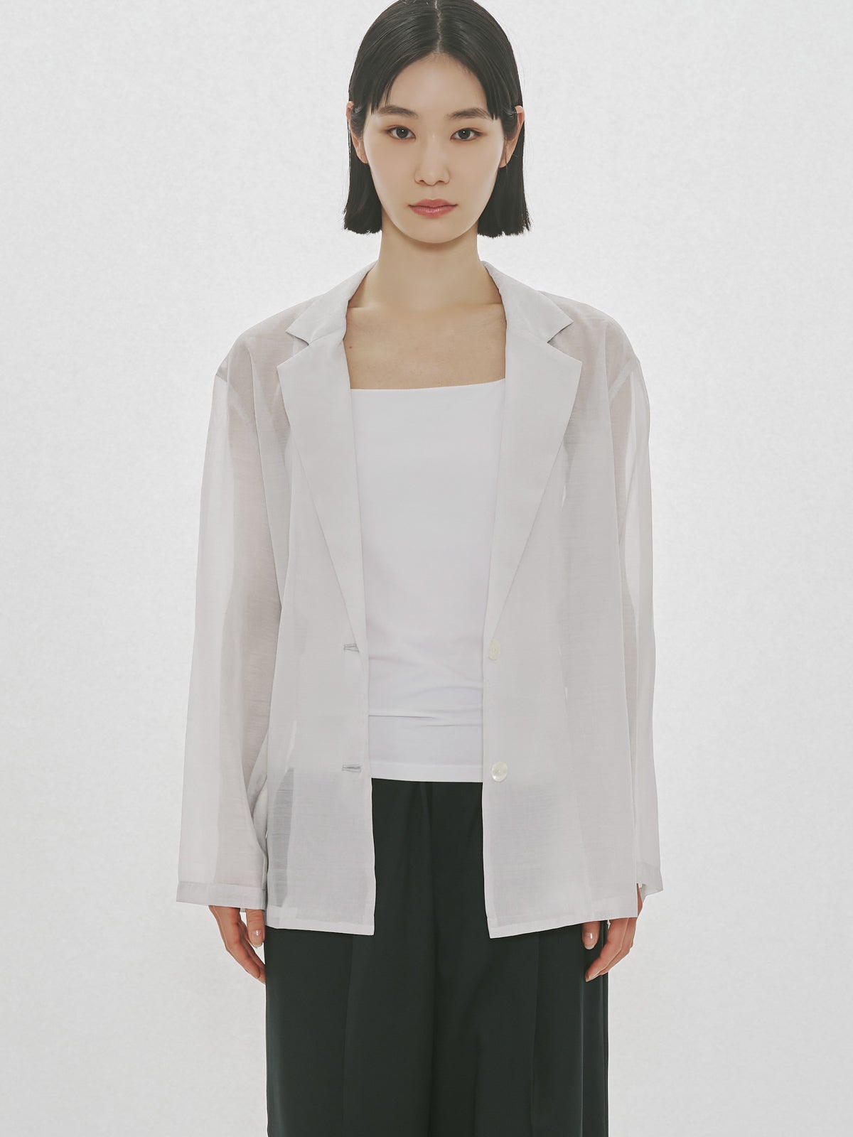 MIDIUMISOLID for Ladies シアーシャツジャケット｜ MARcourt ONLINE