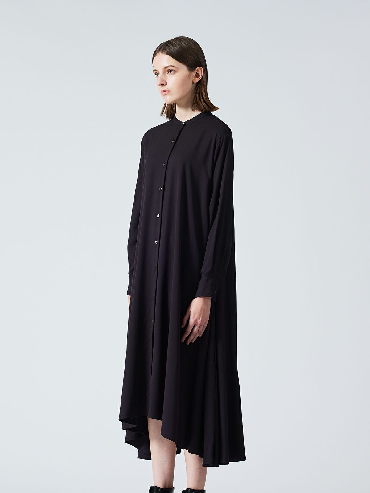 mizuiro ind T/Rスタンドカラーフレアワンピース｜ MARcourt ONLINE