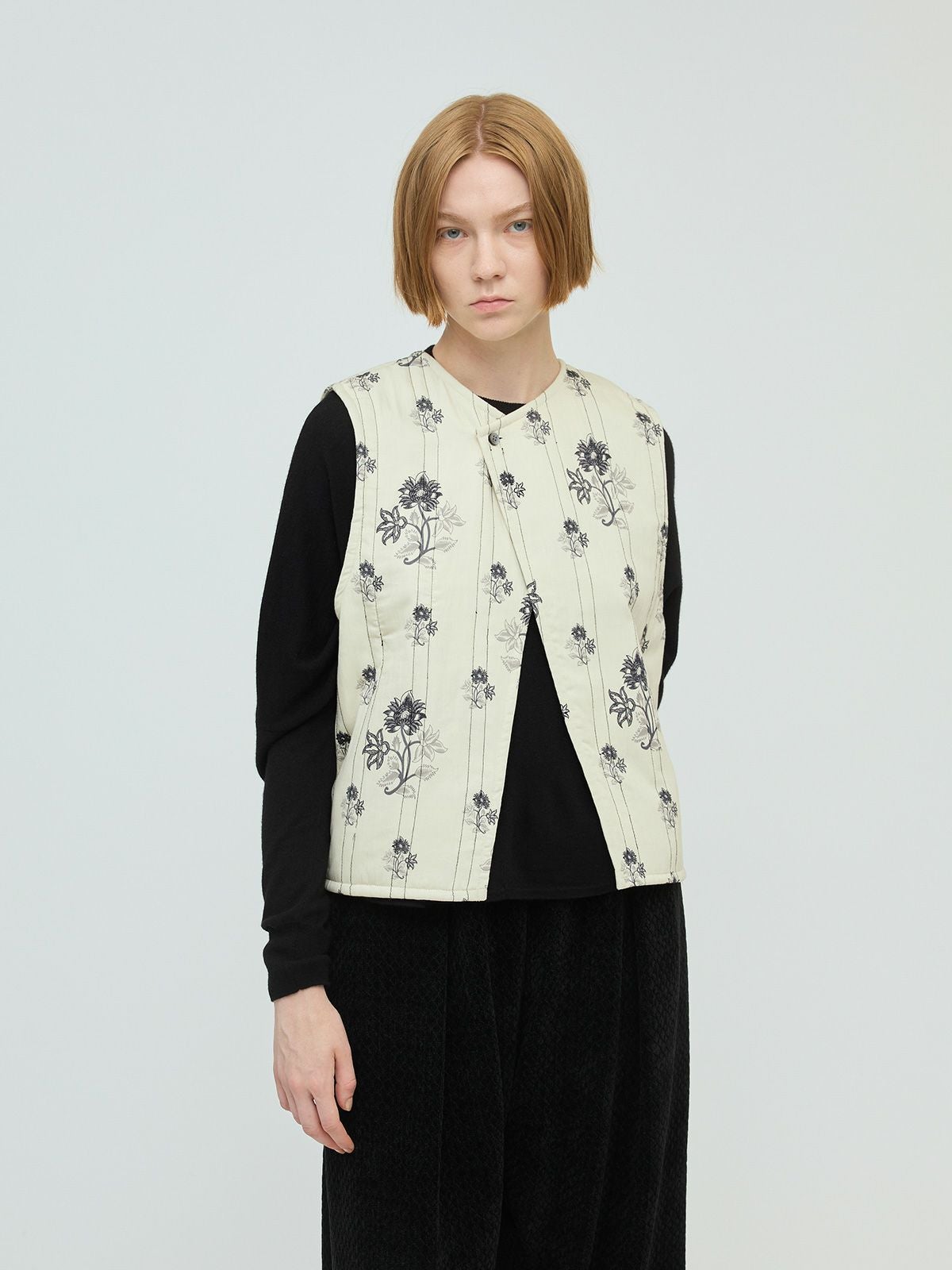 mizuiro ind 2WAYプリントキルティングベスト｜ MARcourt ONLINE STORE