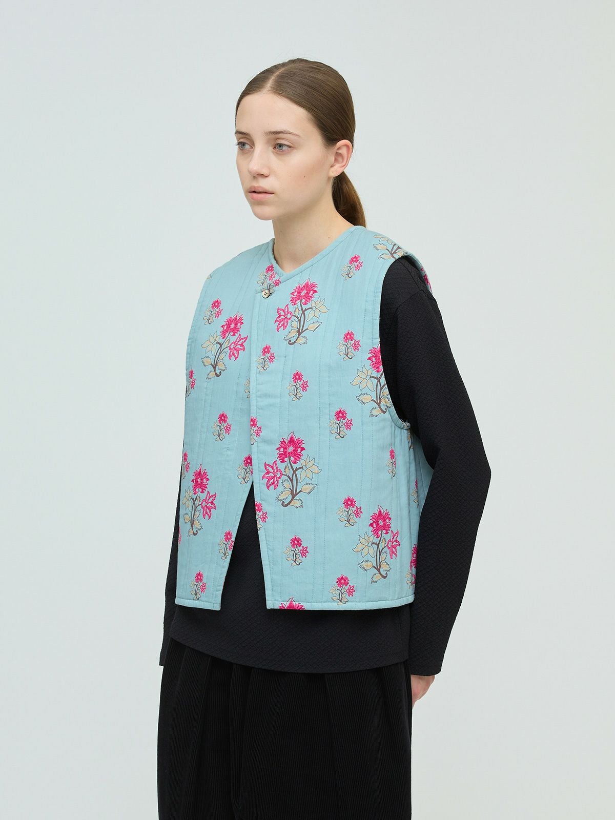 mizuiro ind 2WAYプリントキルティングベスト｜ MARcourt ONLINE STORE