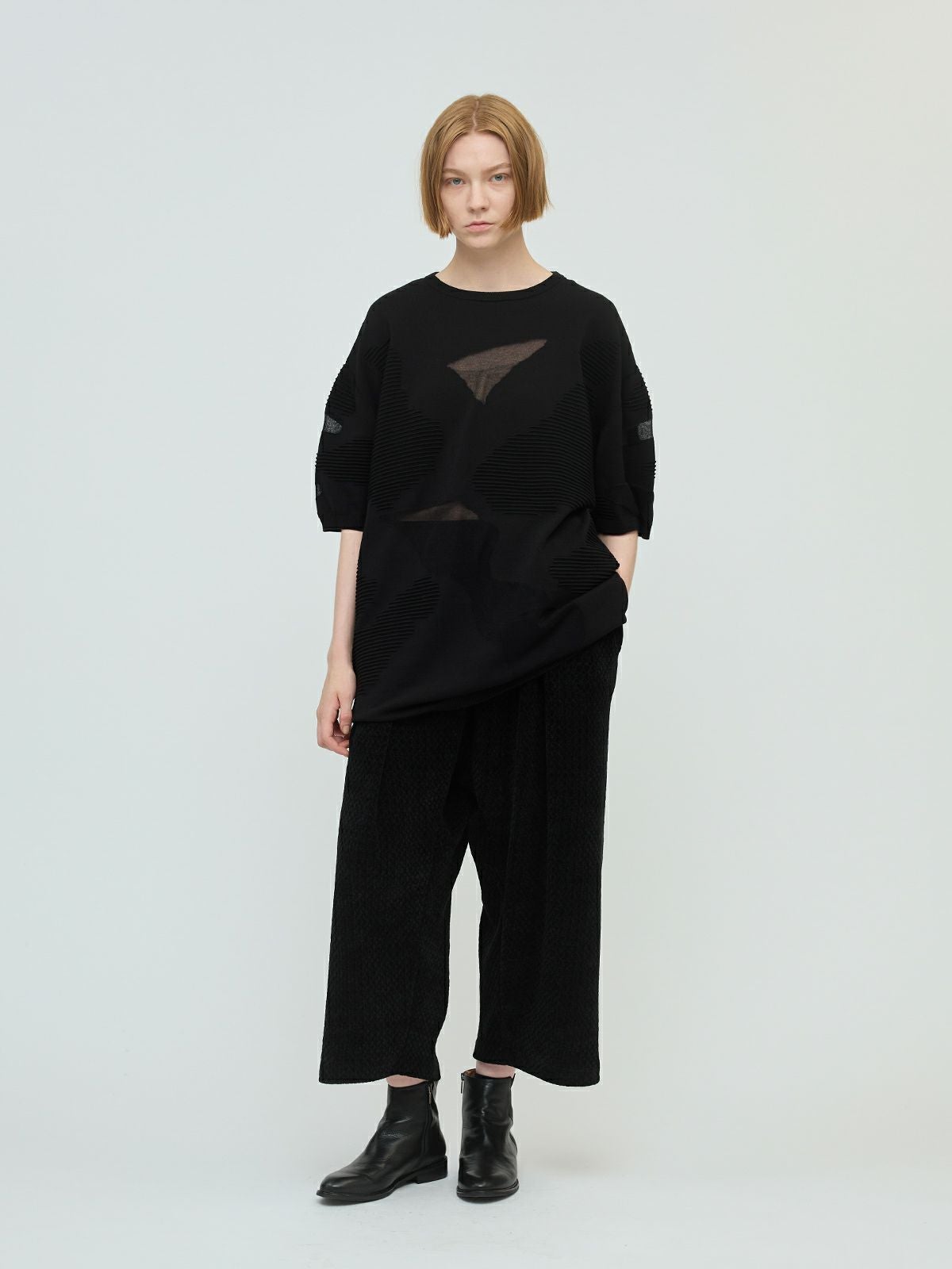 mizuiro ind シアーパターンチュニック｜ MARcourt ONLINE STORE