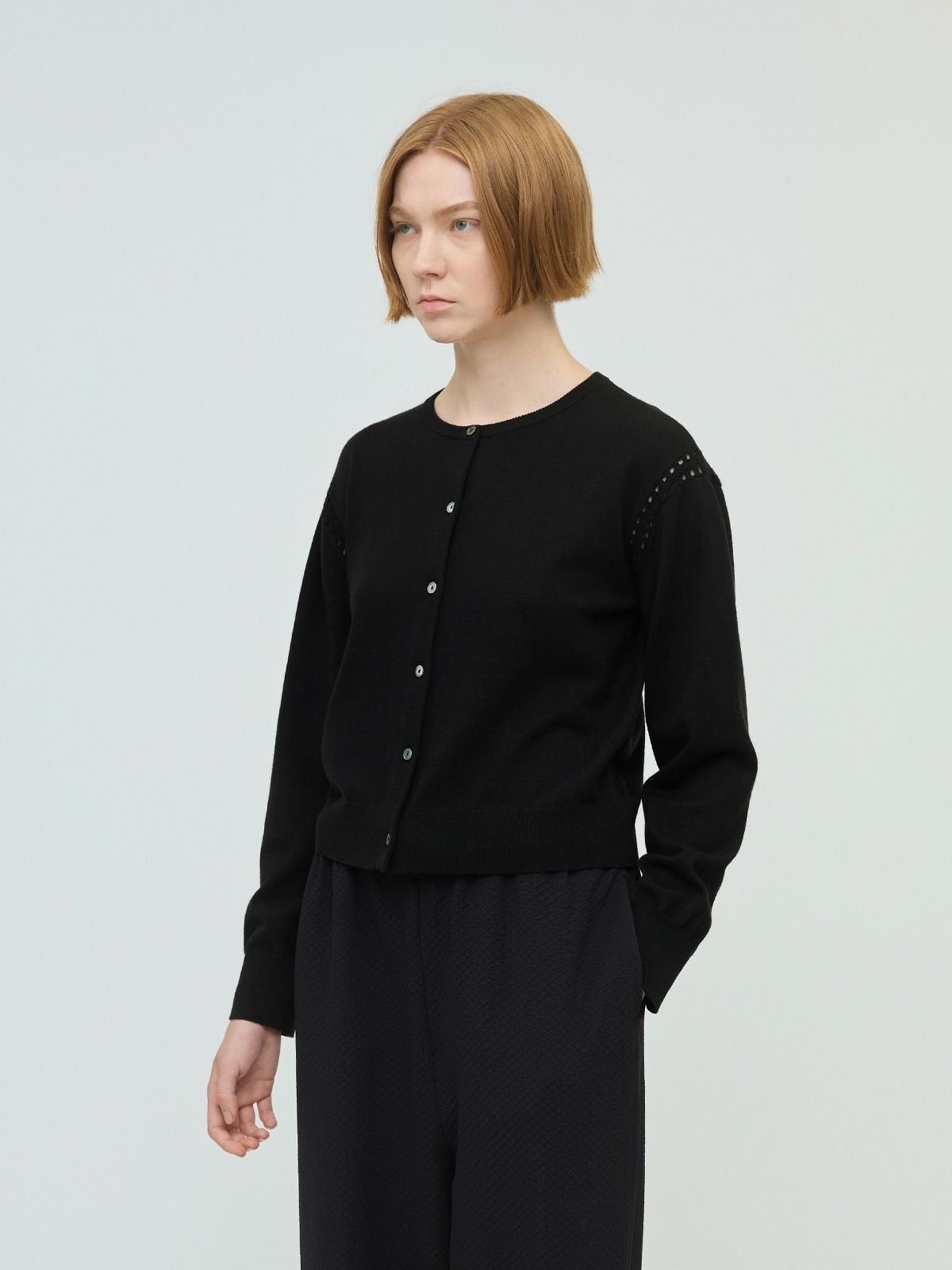 mizuiro ind クルーネックカーディガンクロシェ｜ MARcourt ONLINE