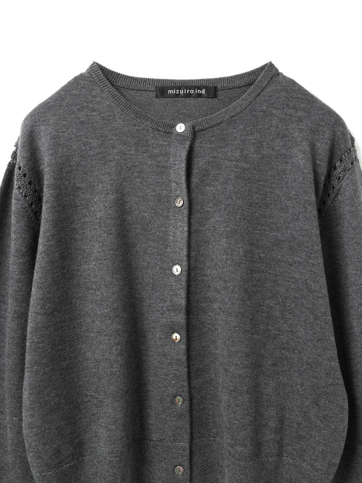 mizuiro ind クルーネックカーディガンクロシェ｜ MARcourt ONLINE