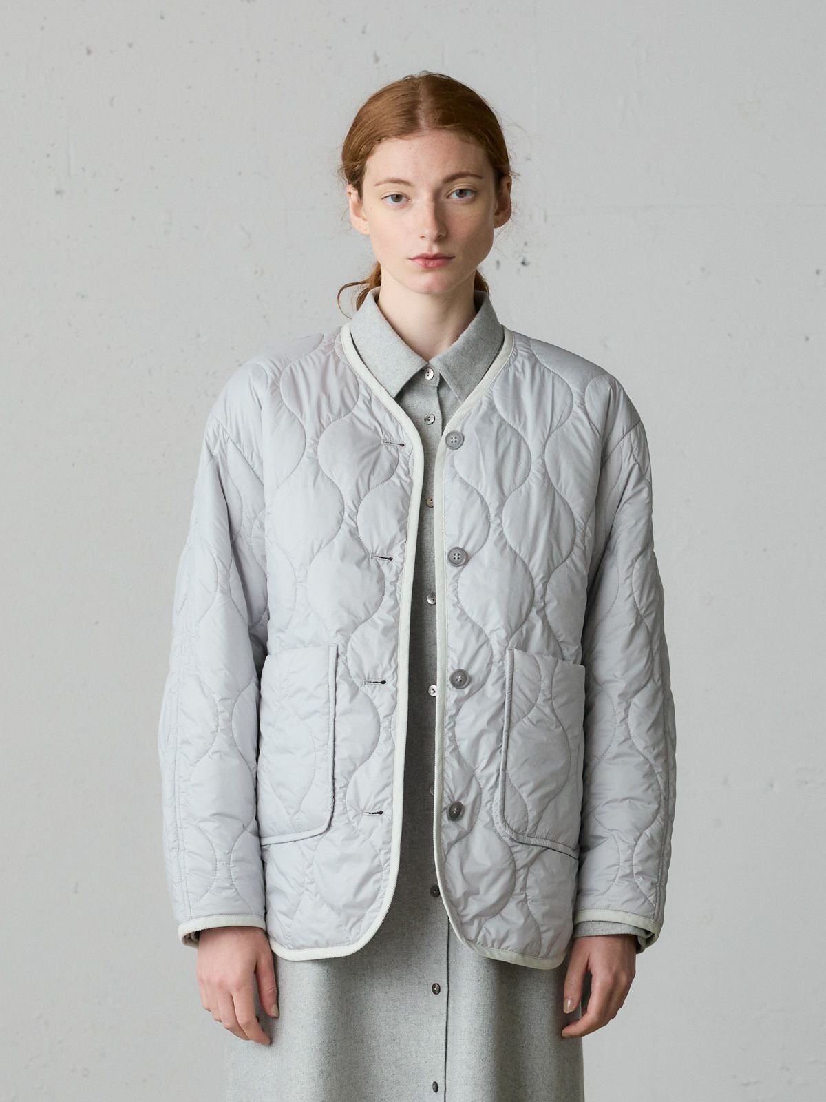 最終価格　メゾンスペシャル 春色　ライトグレー キルティングジャケット 未使用 MidiUmi キルティングコクーンスリーブジャケット｜ MARcourt ONLINE