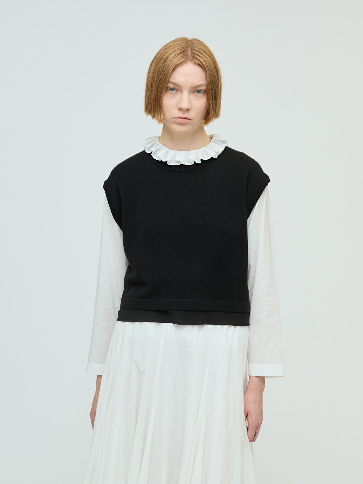 mizuiro ind シフォンフリルVネックカーディガン｜ MARcourt ONLINE