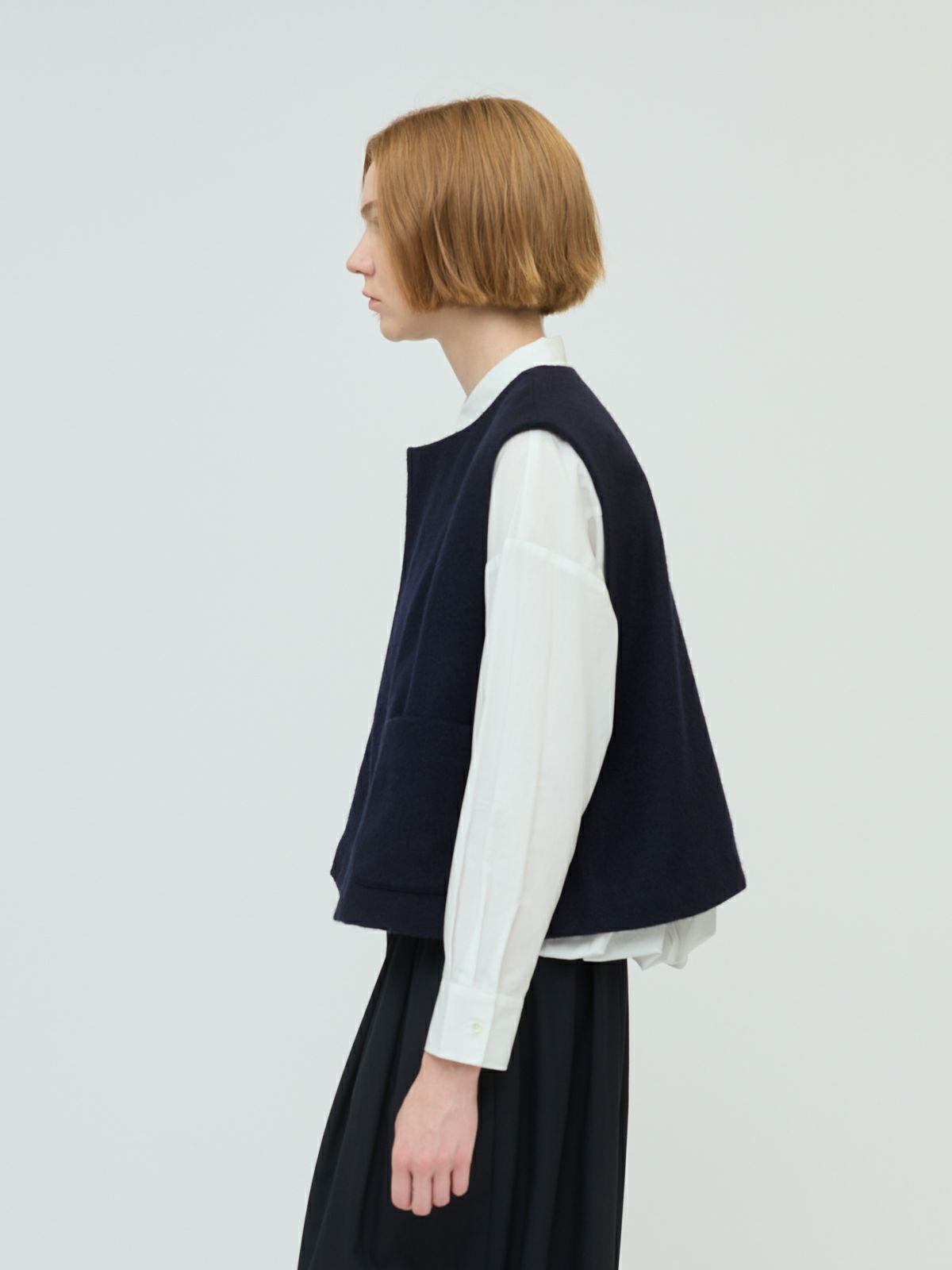 mizuiro ind ポケット付きクルーネックベスト｜ MARcourt ONLINE STORE