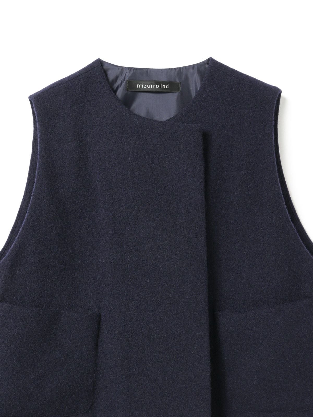 mizuiro ind ポケット付きクルーネックベスト｜ MARcourt ONLINE STORE