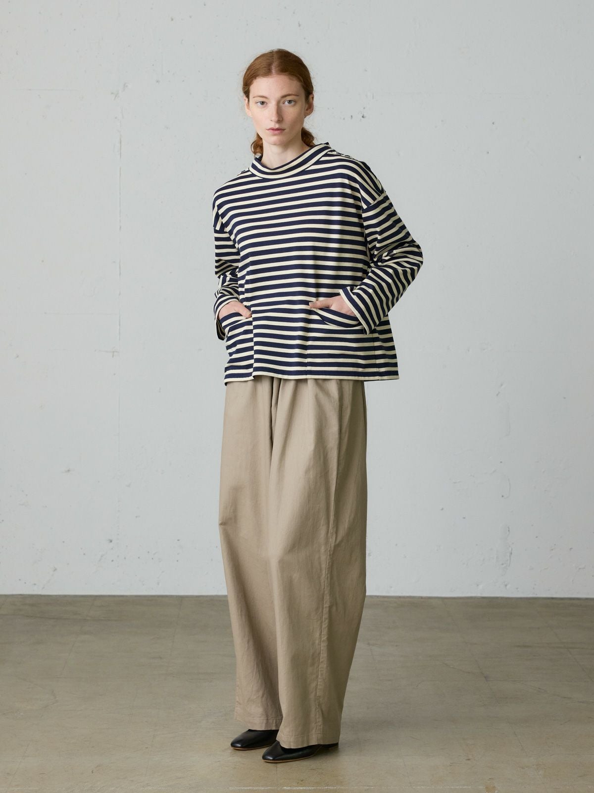 9月14日(月)正午販売終了 ]MidiUmi フィッシャーマンスモックボーダーT