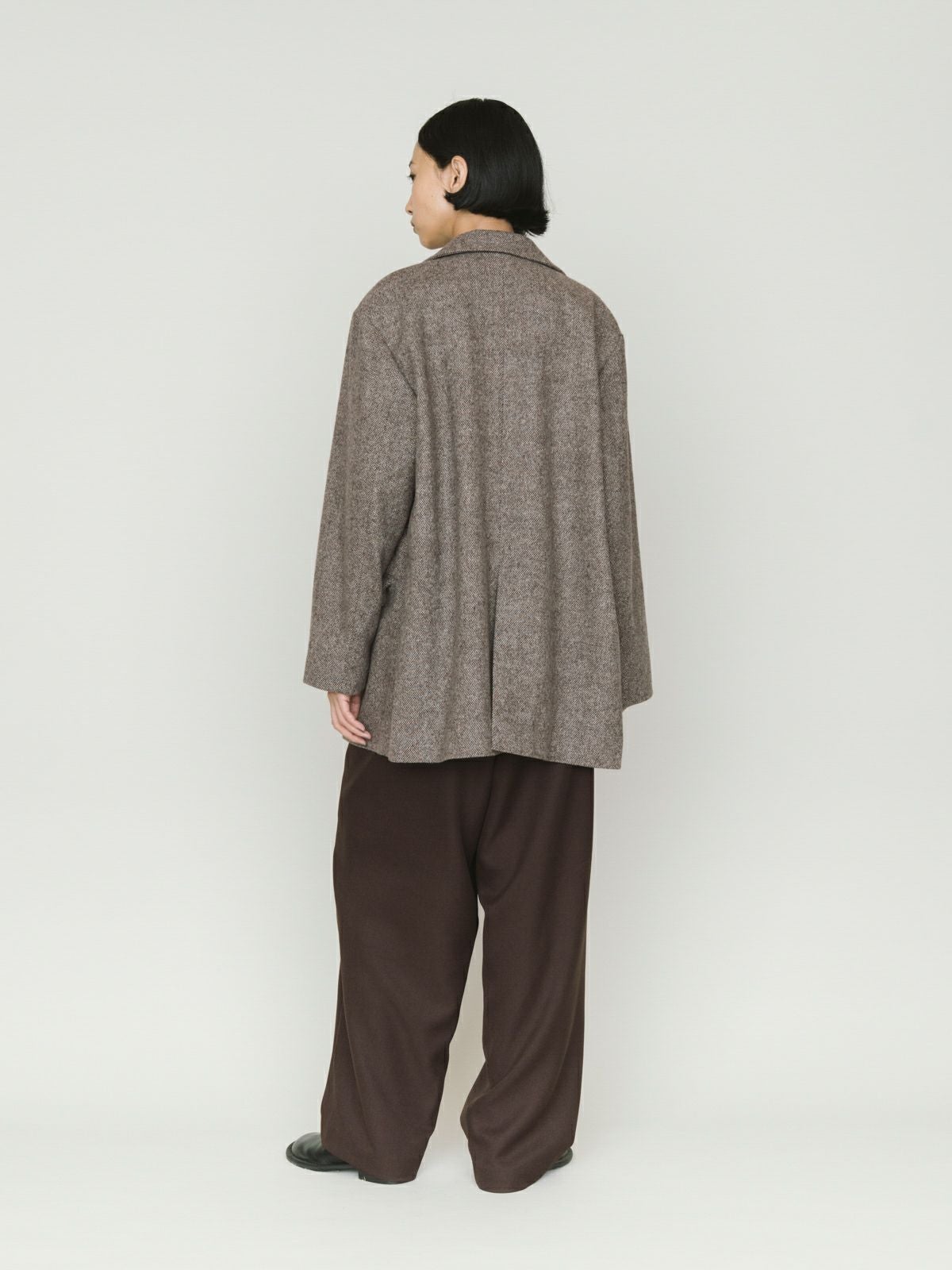 MIDIUMISOLID for Ladies ダブルブレストツイードジャケット