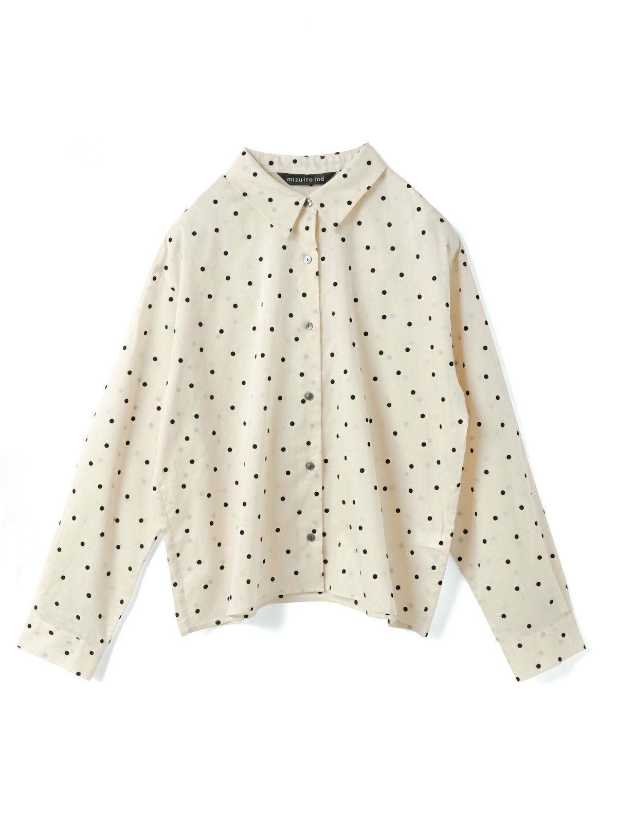 mizuiro ind フロッキードットプリントシャツ｜ MARcourt ONLINE STORE