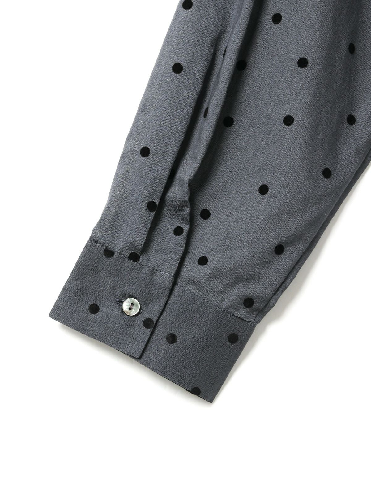 mizuiro ind フロッキードットプリントシャツ｜ MARcourt ONLINE STORE