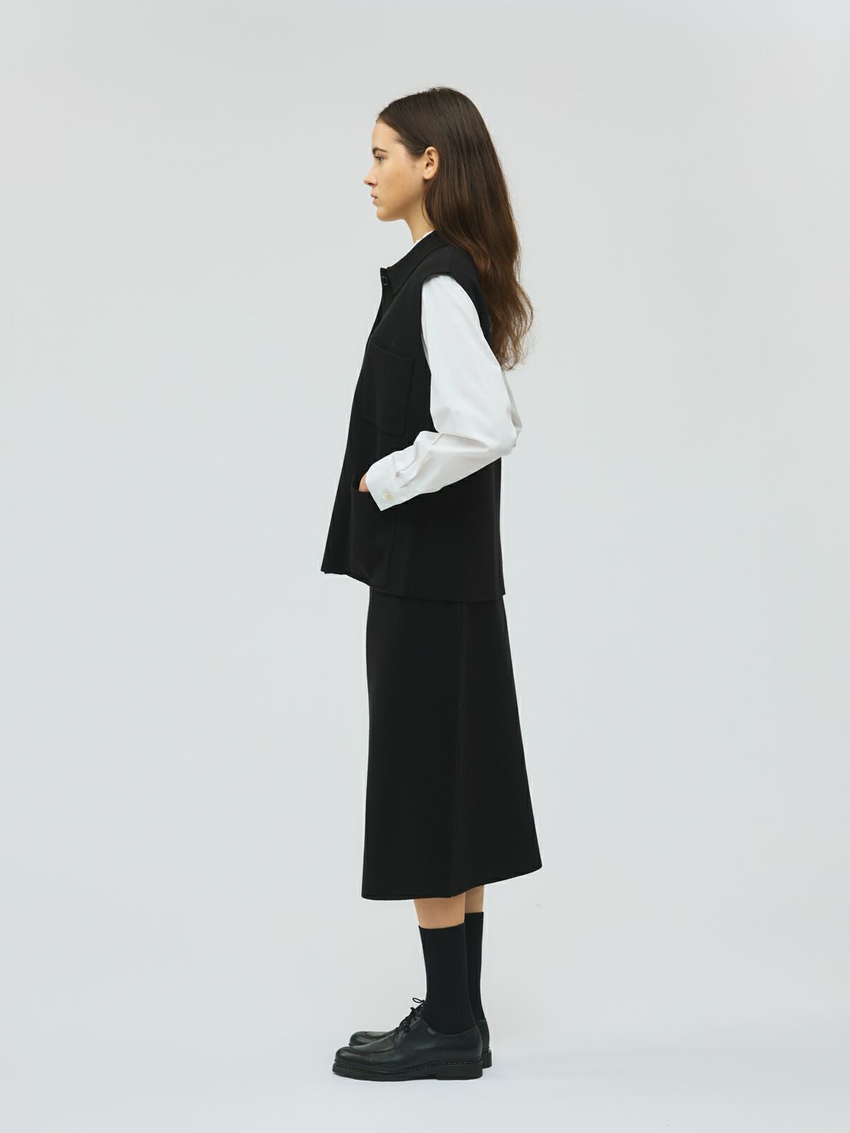 mizuiro ind 襟付きワイドベスト｜ MARcourt ONLINE STORE