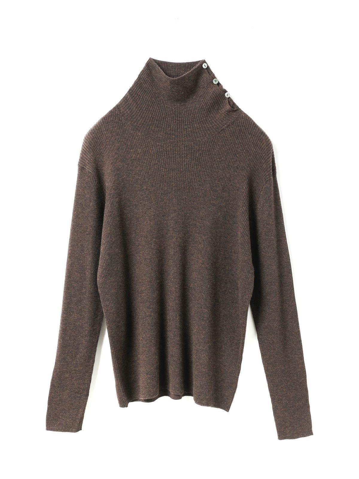 mizuiro ind ボタン付きリブハイネックプルオーバー｜ MARcourt ONLINE