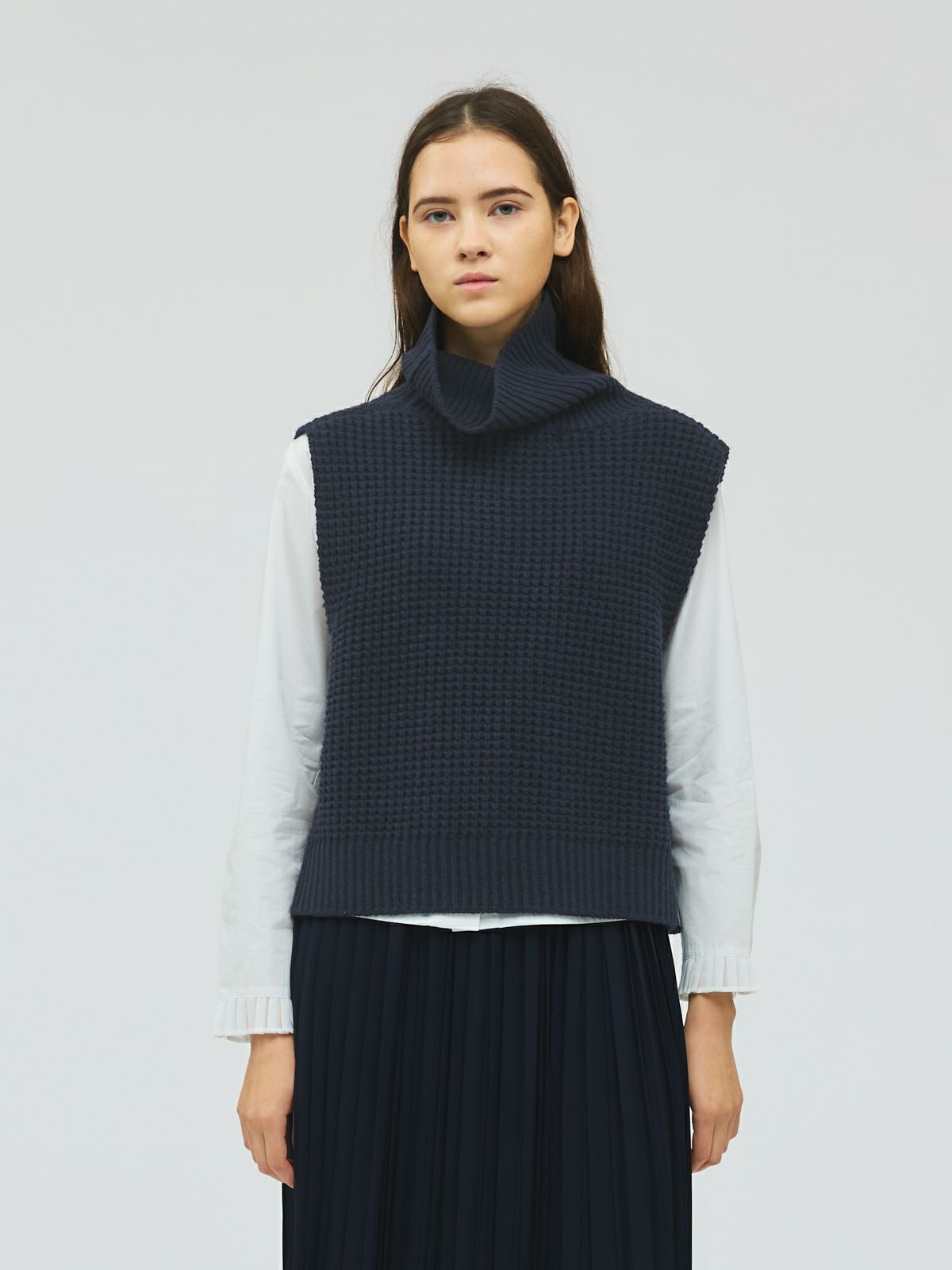 mizuiro ind ワッフルハイネックベスト｜ MARcourt ONLINE STORE