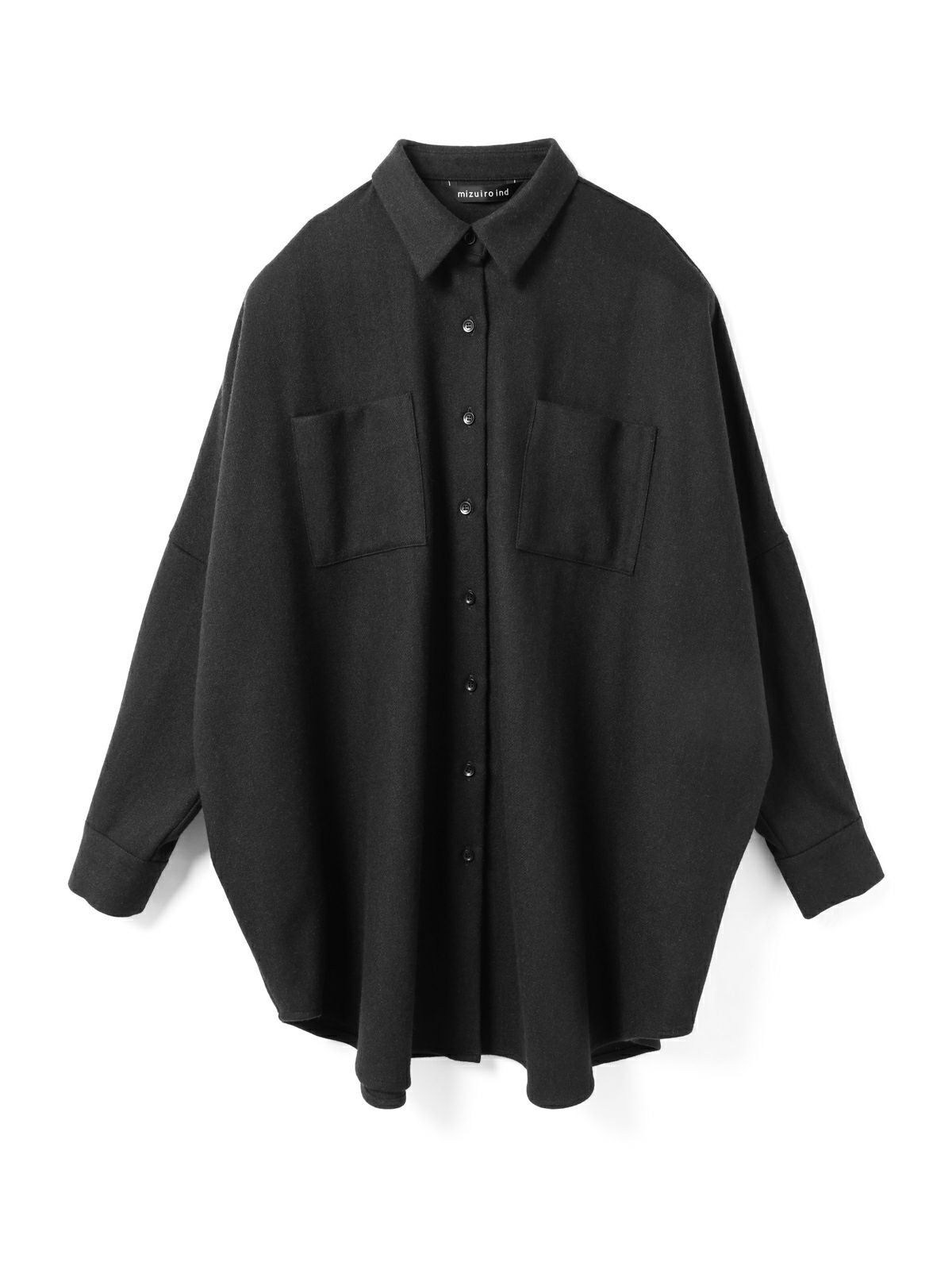 3/9(月)正午販売終了】mizuiro ind ポケット付きワイドシャツ