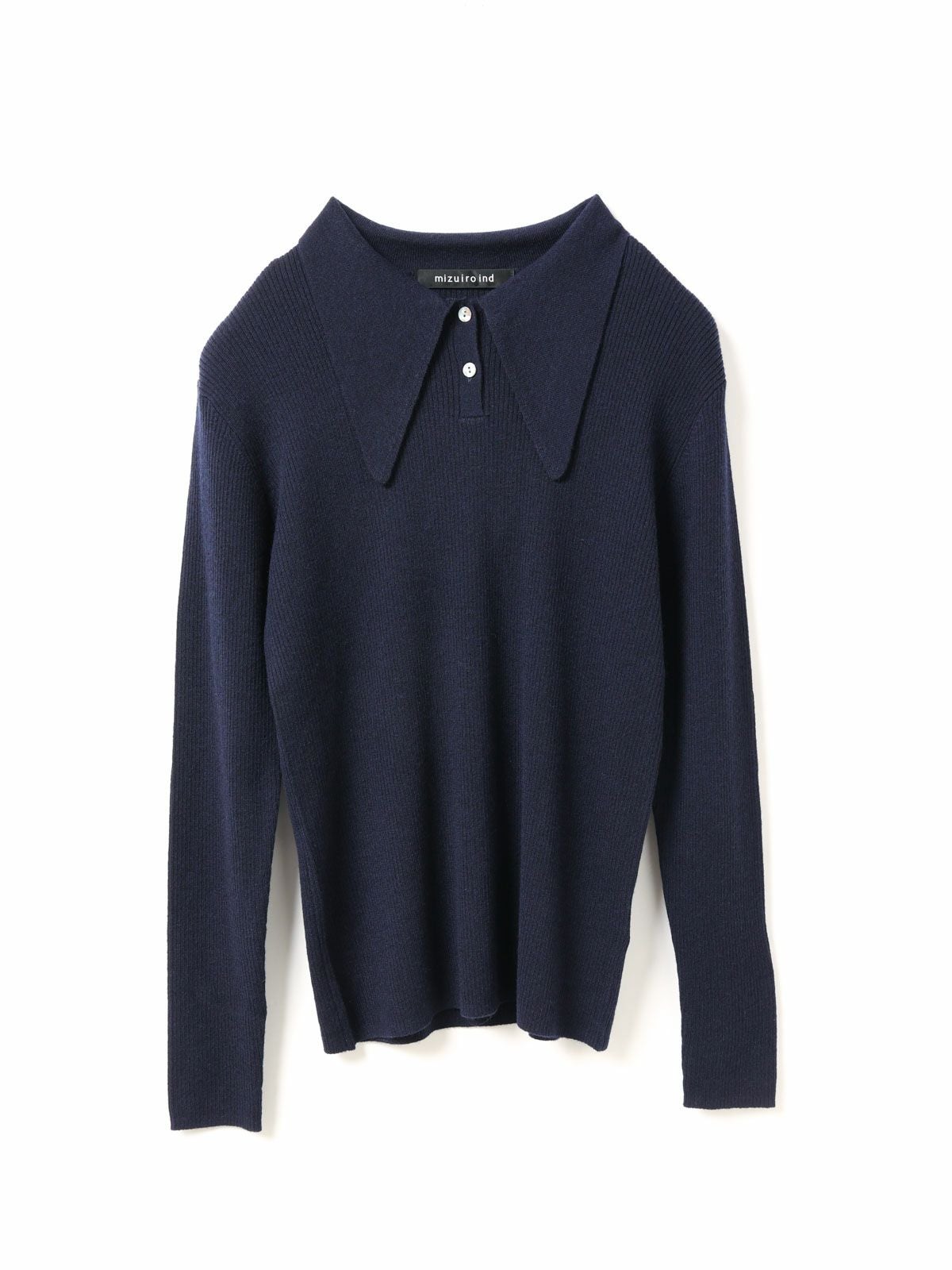mizuiro ind ロングカラーニットポロ｜ MARcourt ONLINE STORE