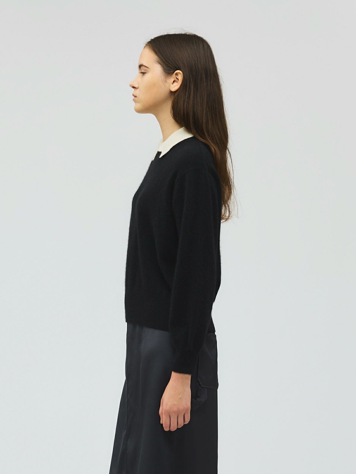 3/9(月)正午販売終了】mizuiro ind ハイゲージ襟付きプルオーバー