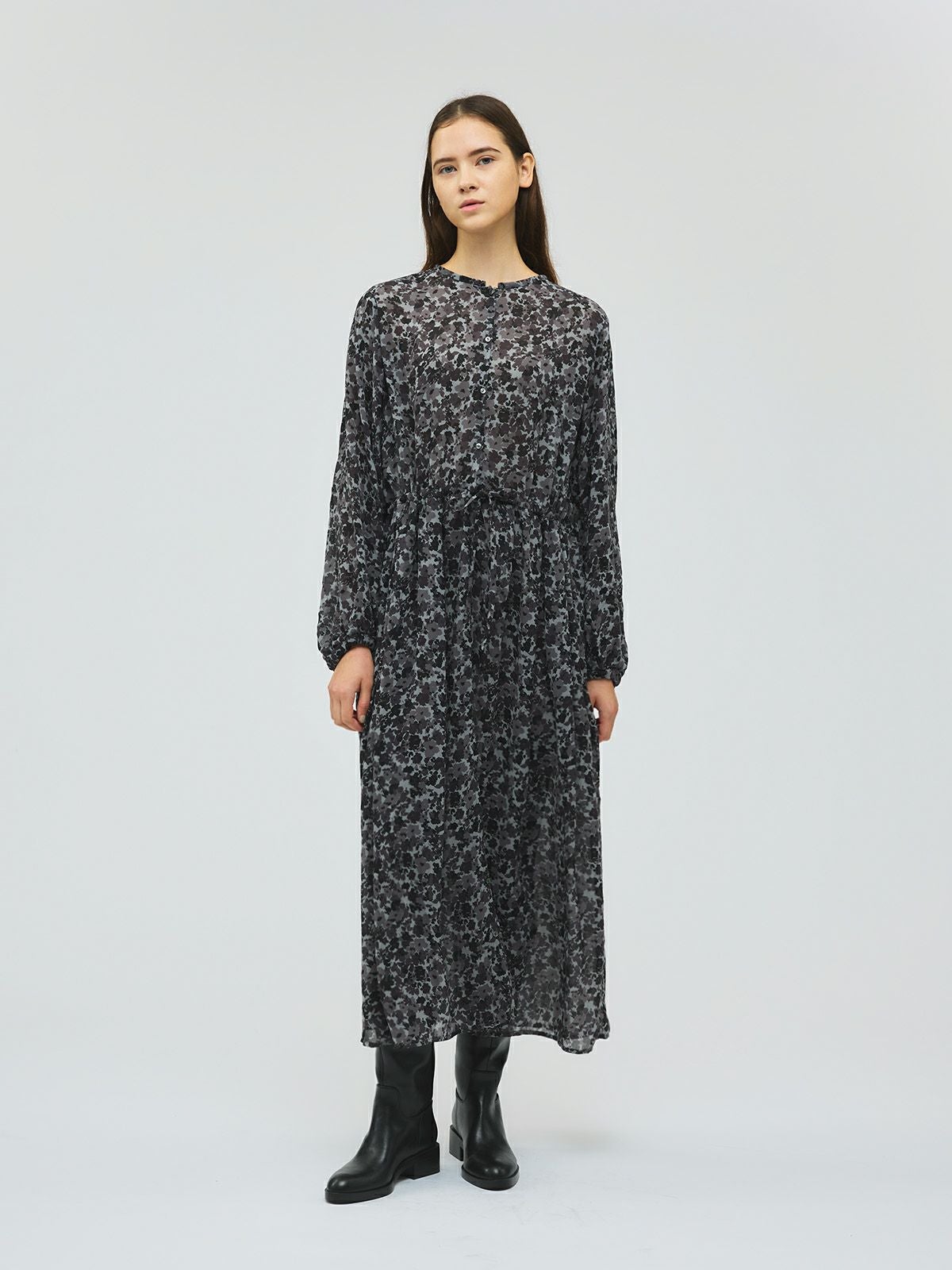 mizuiro ind フラワープリントシャツワンピース｜ MARcourt ONLINE