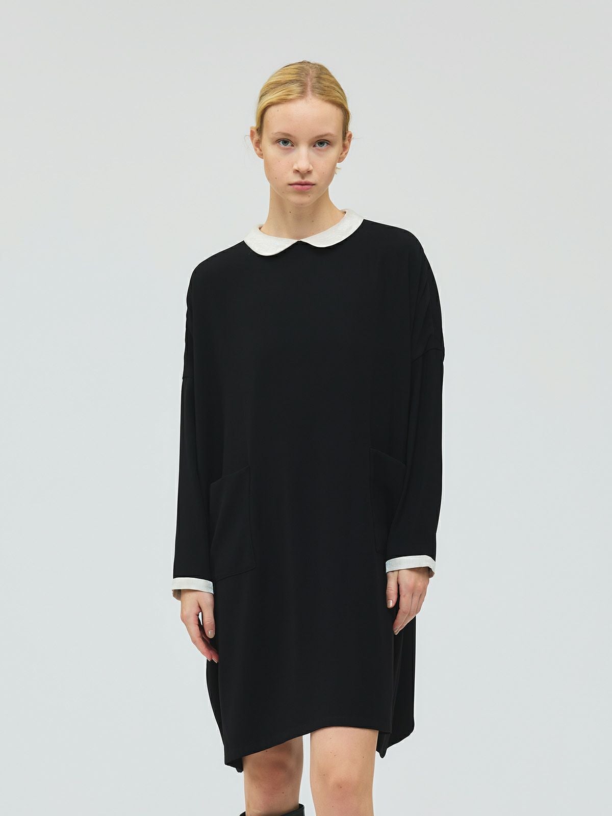 mizuiro ind 衿付きサテンコクーンワンピース｜ MARcourt ONLINE STORE