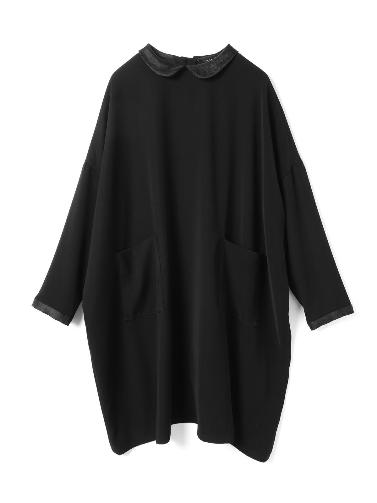 3/9(月)正午販売終了】mizuiro ind 衿付きサテンコクーンワンピース