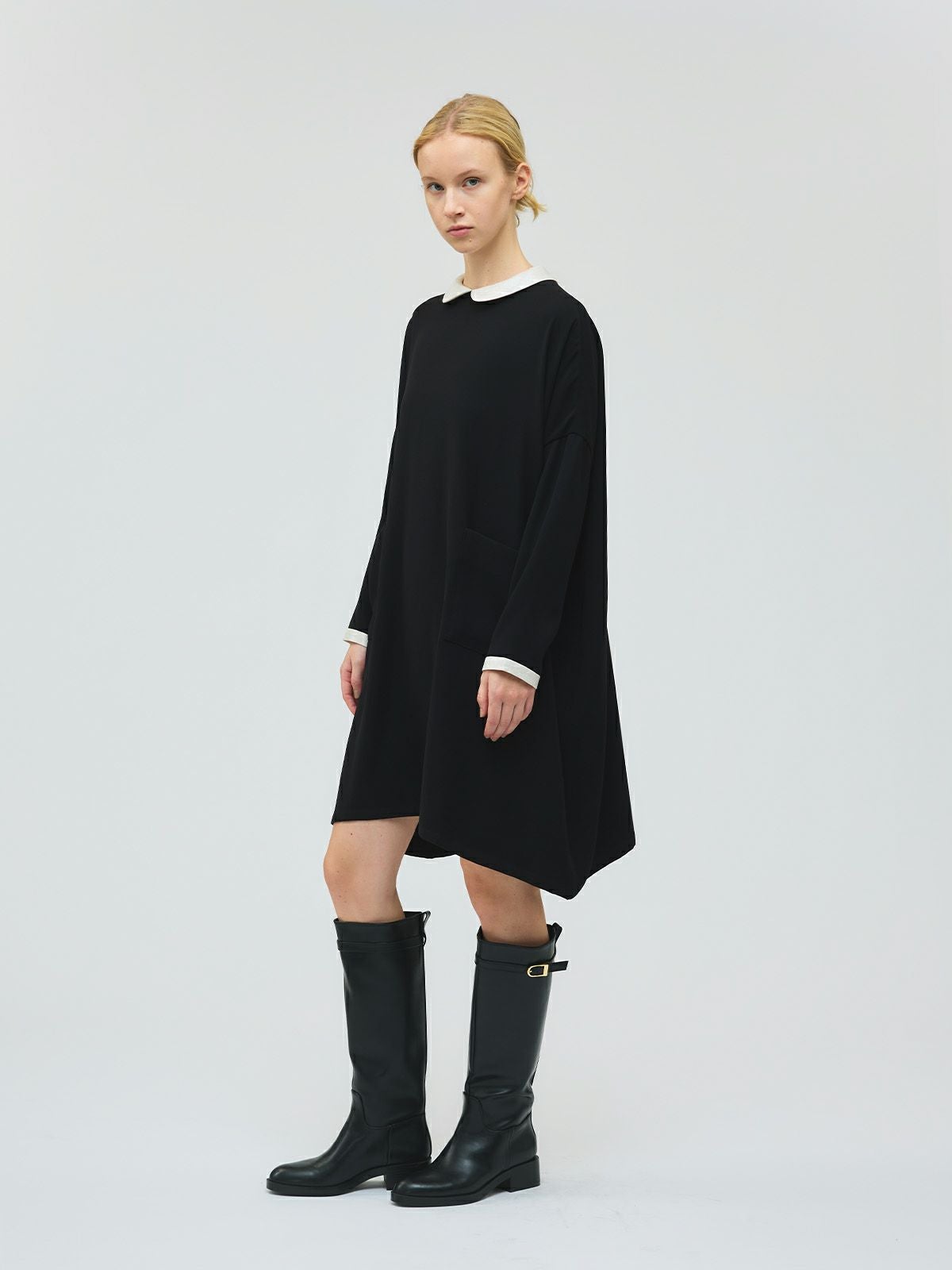 mizuiro ind 衿付きサテンコクーンワンピース｜ MARcourt ONLINE STORE