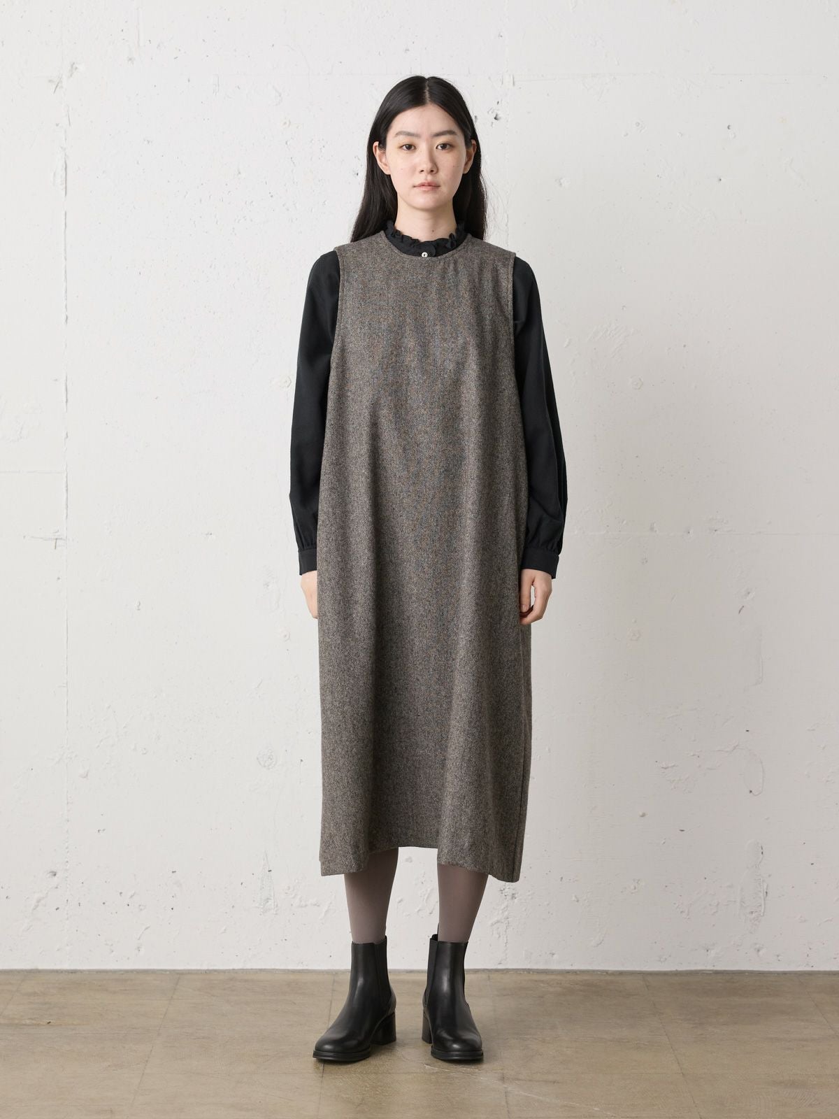 3/9(月)正午販売終了】MidiUmi フリルカラーギャザーネックシャツ