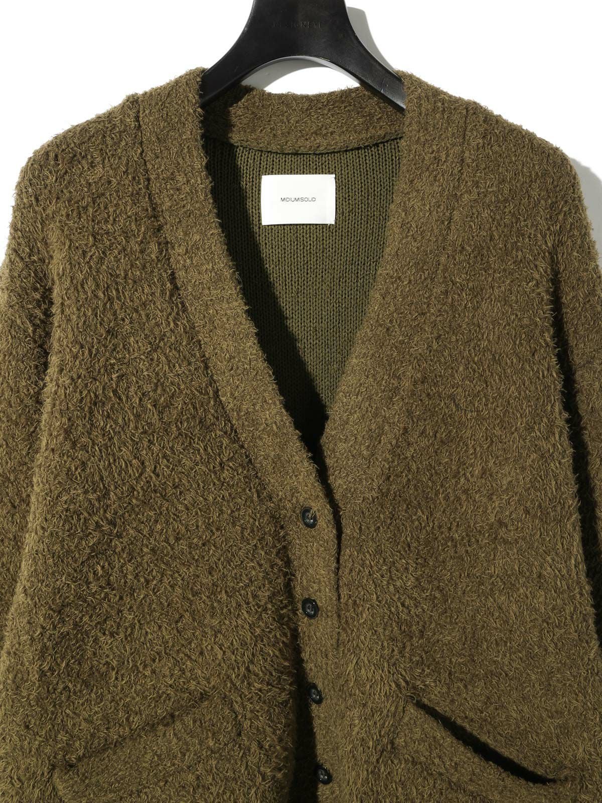 3/9(月)正午販売終了】MIDIUMISOLID フェザーヤーンロングカーディガン