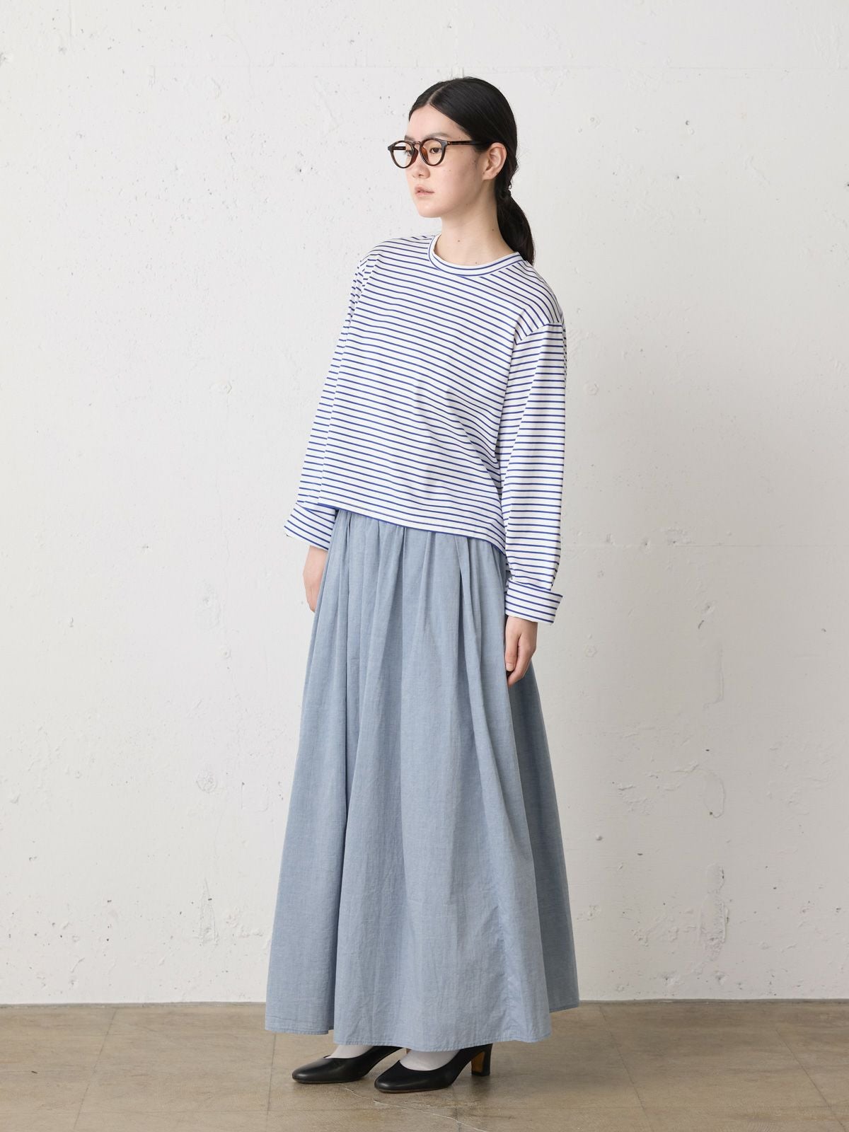 MidiUmi シャンブレーギャザースカート｜ MARcourt ONLINE STORE
