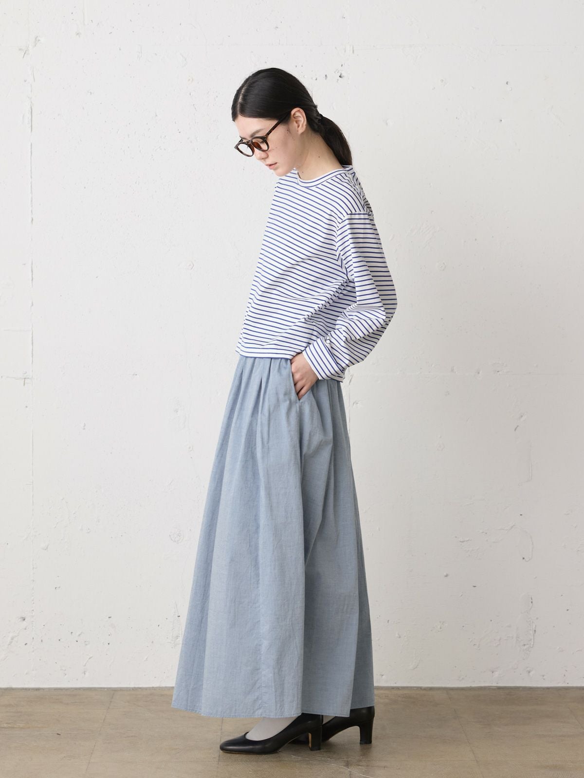 MidiUmi シャンブレーギャザースカート｜ MARcourt ONLINE STORE