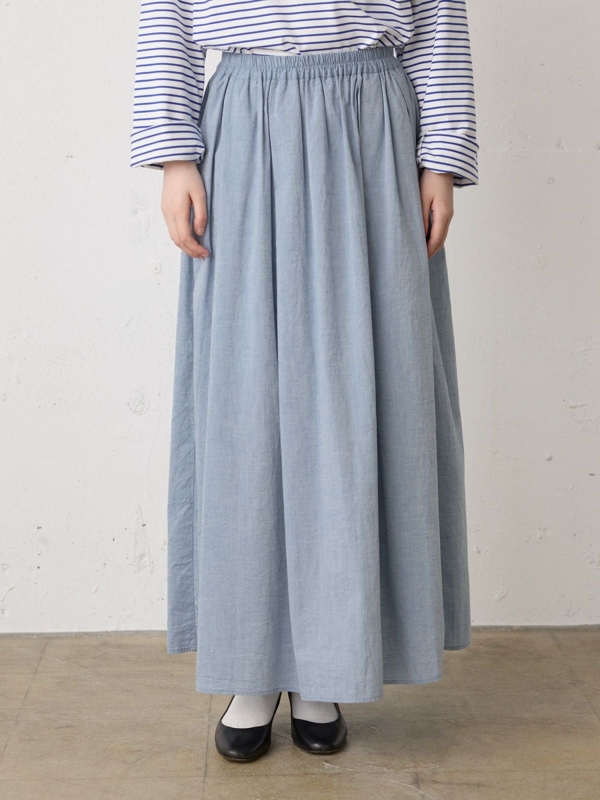 MidiUmi シャンブレーギャザースカート｜ MARcourt ONLINE STORE