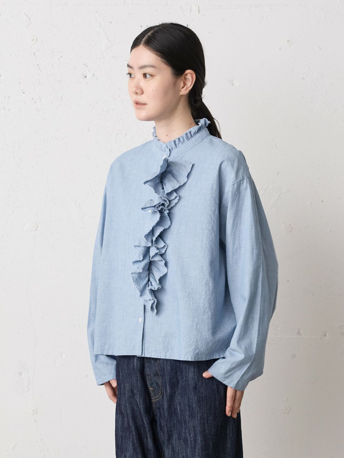 MidiUmi ダンガリーズラッフルシャツ｜ MARcourt ONLINE STORE