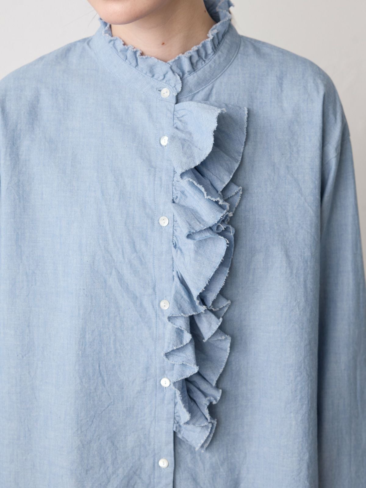MidiUmi ダンガリーズラッフルシャツ｜ MARcourt ONLINE STORE