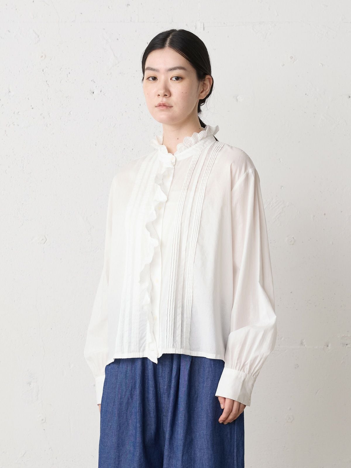 MidiUmi ピンタックレースシャツ｜ MARcourt ONLINE STORE
