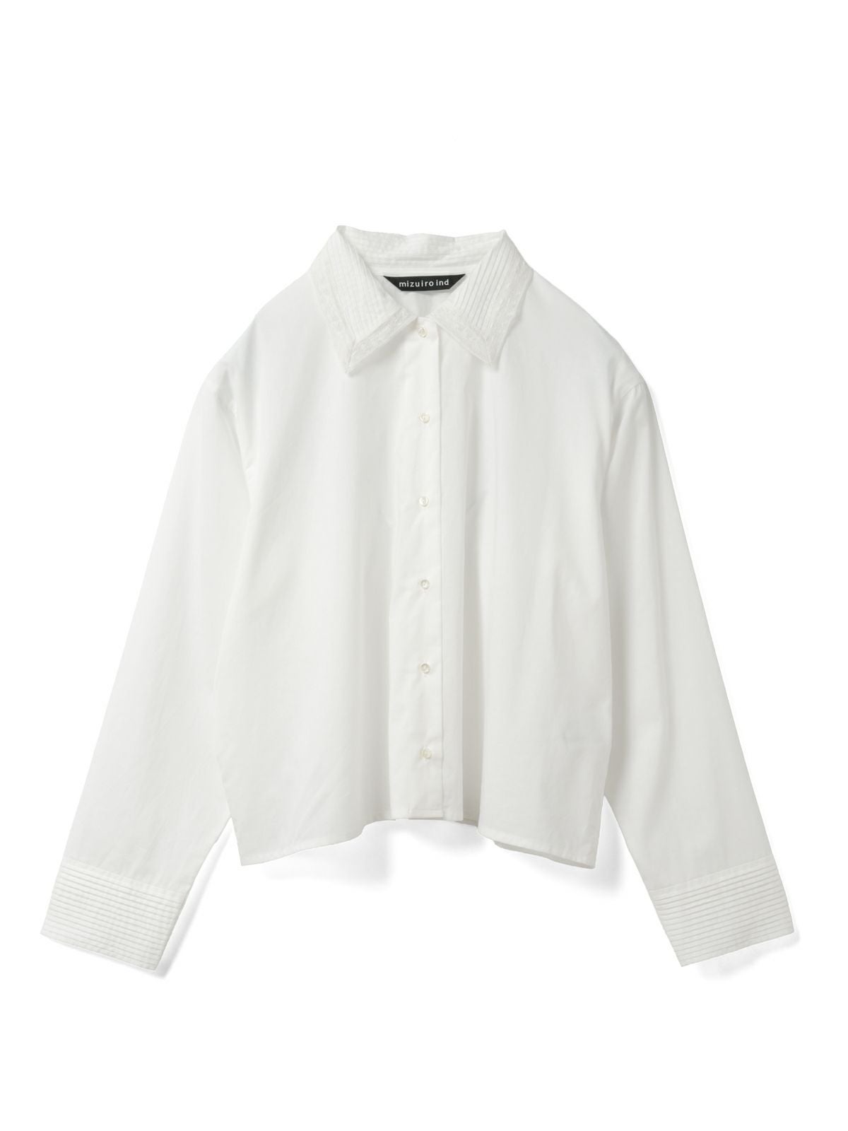 maison de rとろみピンタックシャツ　オフ白（05) mizuiro ind ピンタックカラーシャツ｜ MARcourt ONLINE STORE