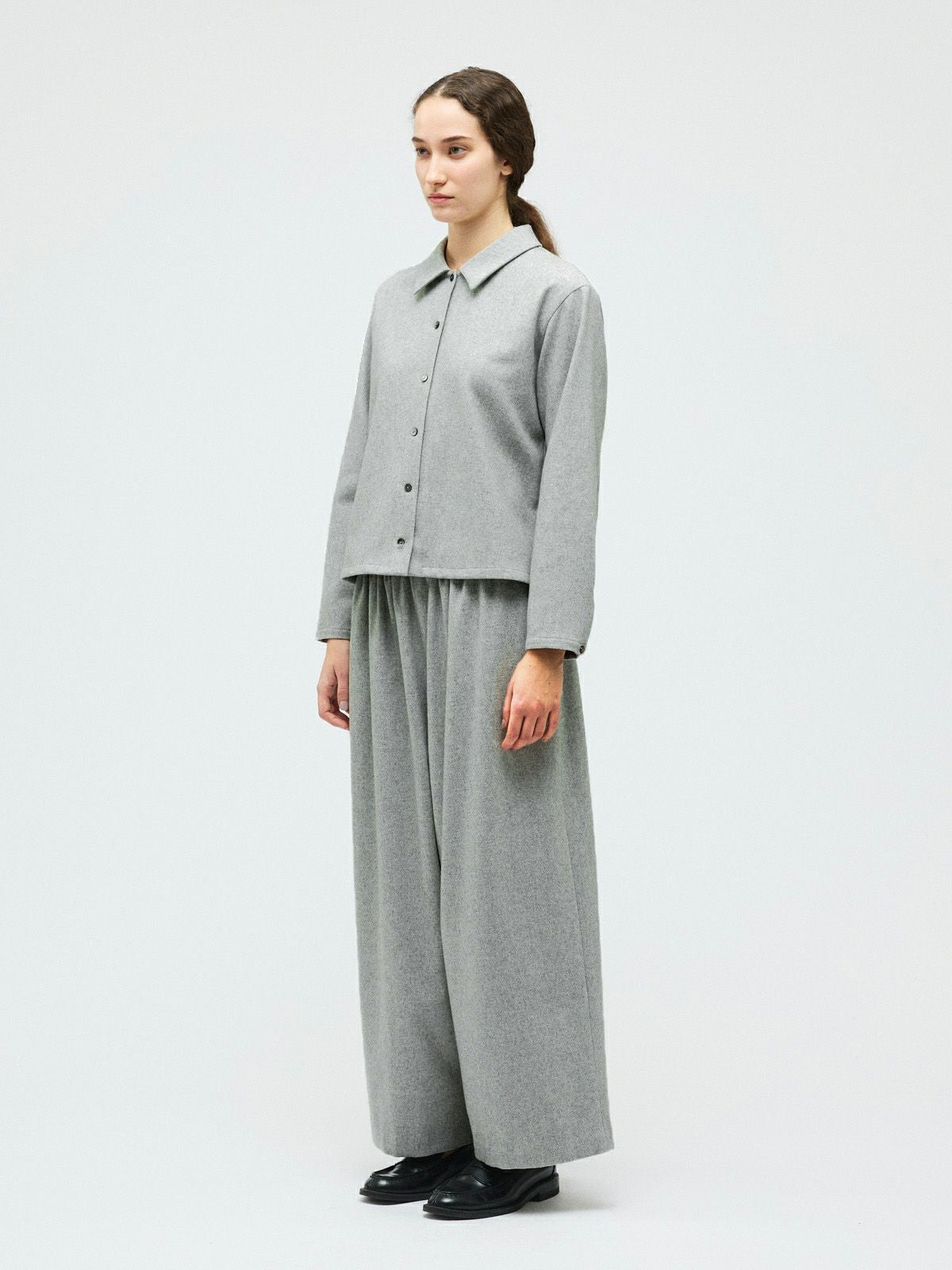 mizuiro ind ウールブレンドベーシックシャツ｜ MARcourt ONLINE STORE